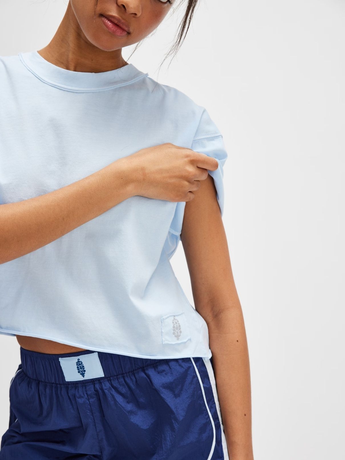 Free People Inspire Tee in Baseline Blue