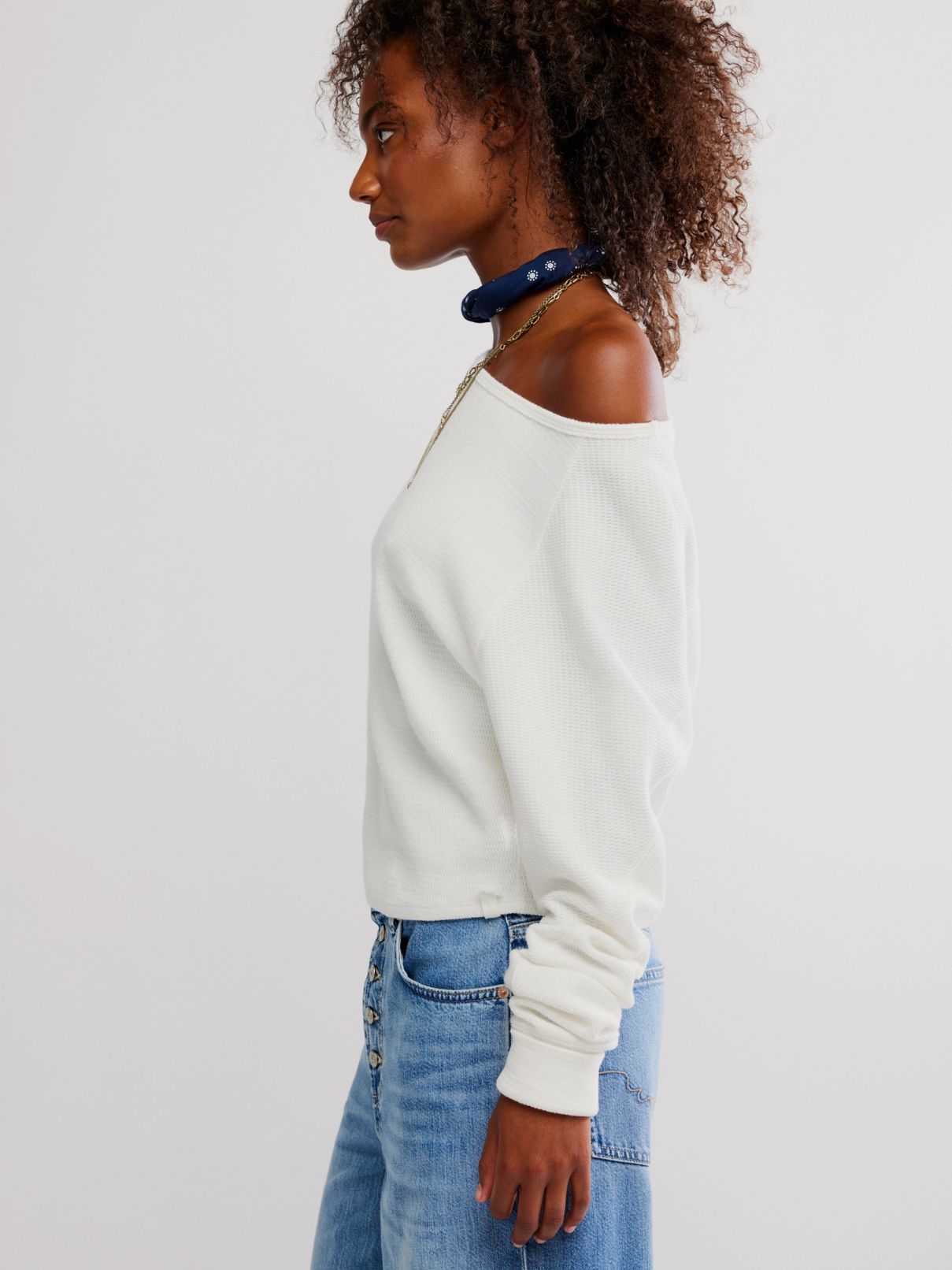 Free People Jess L/S in Clean Ivory