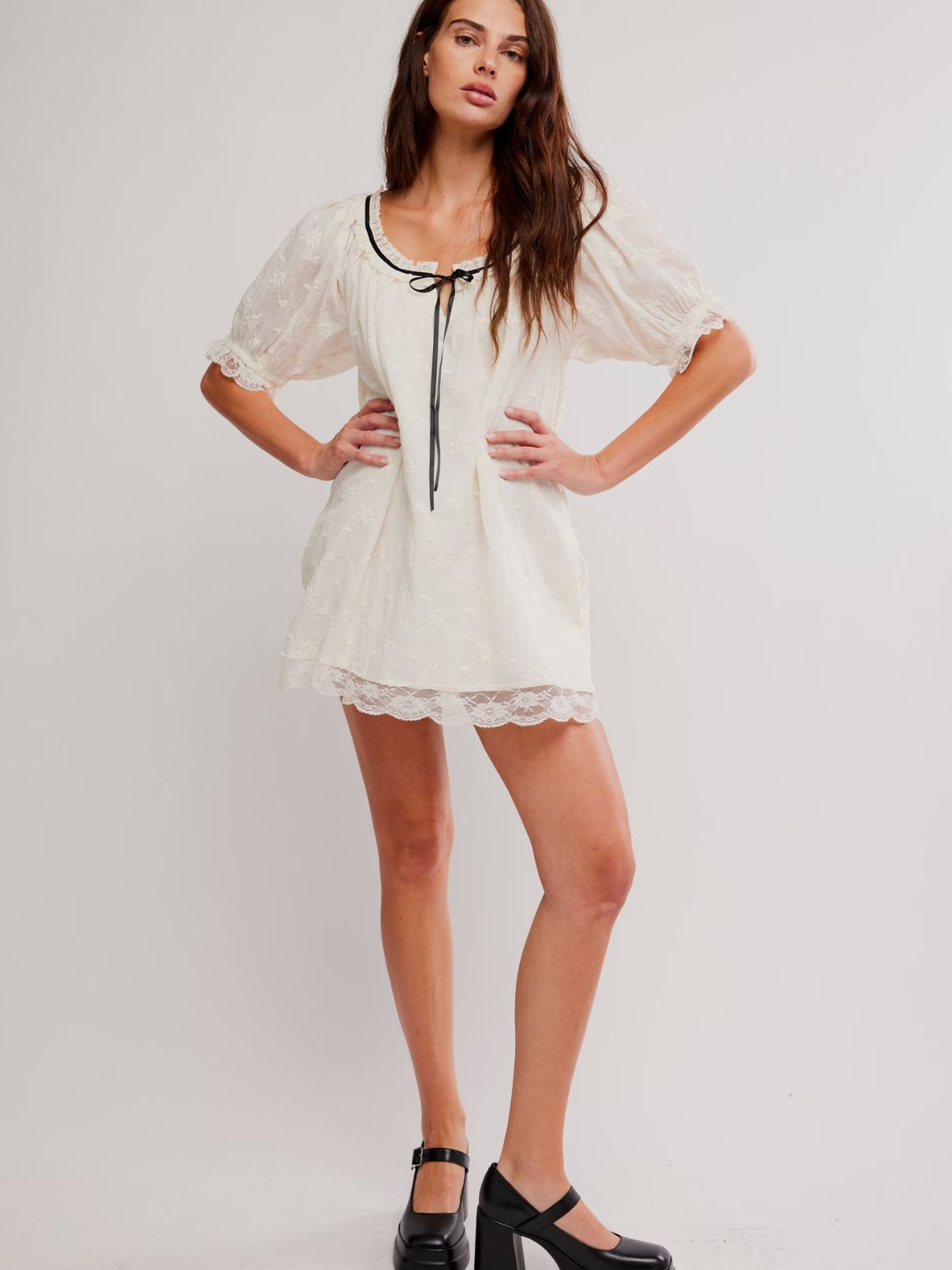 Free People Juno Mini Dress Tea/Black