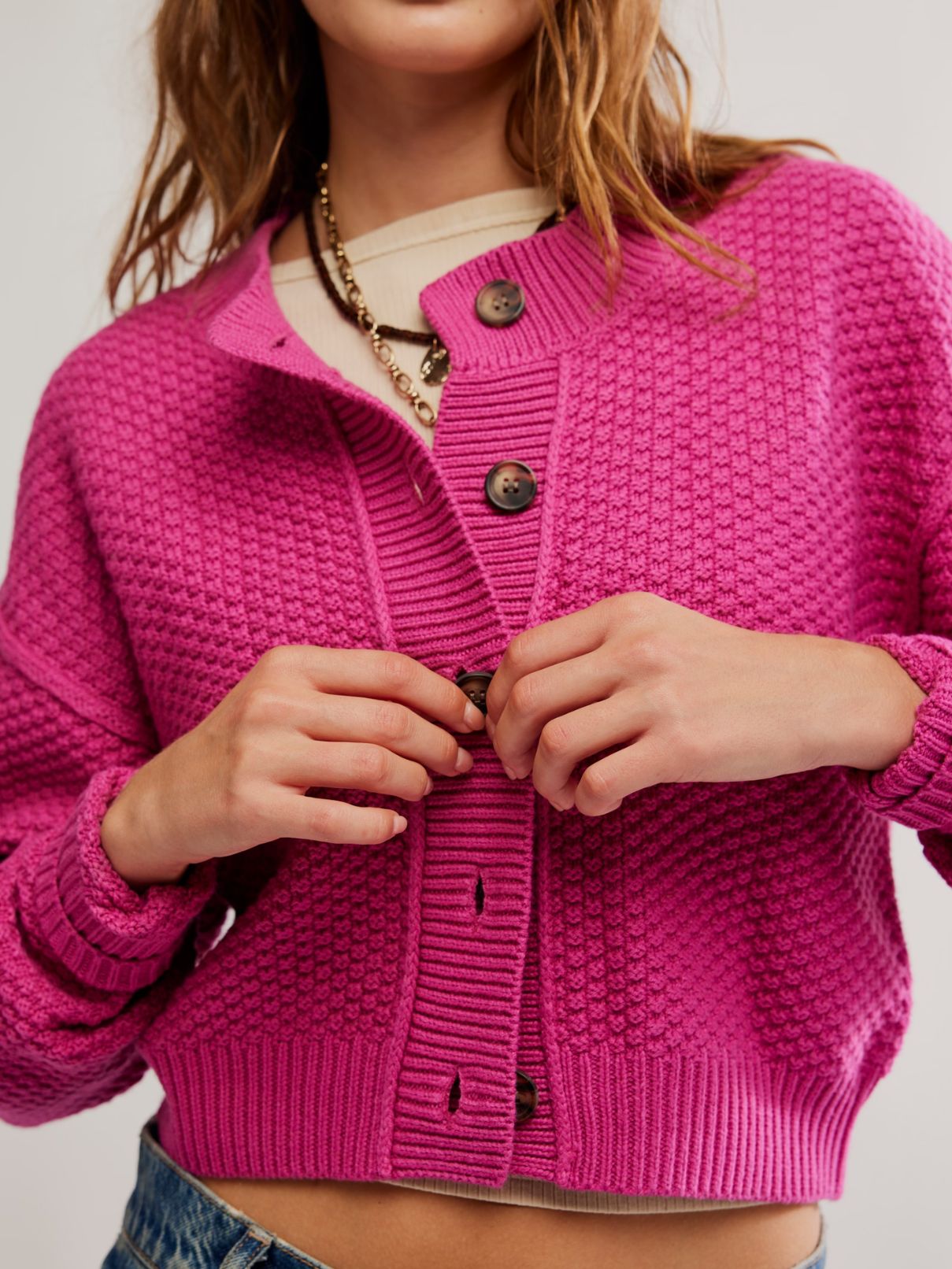 Free People Lila Cardi in Plumdrop