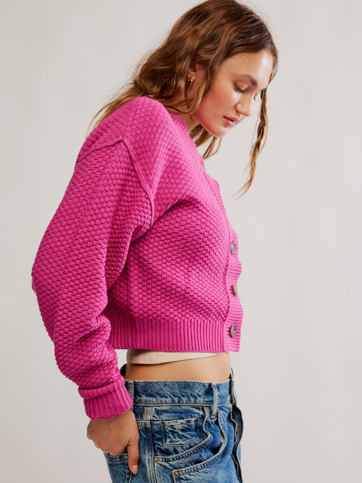 Free People Lila Cardi in Plumdrop