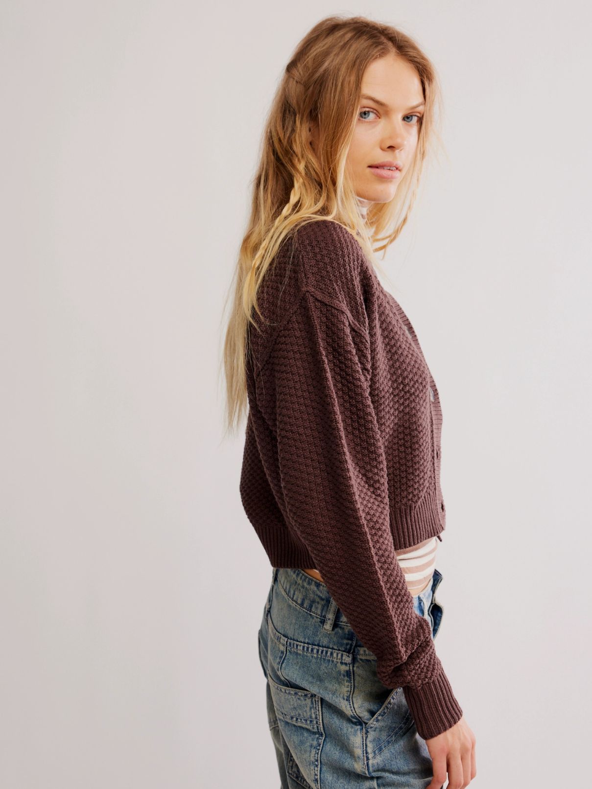 Free People Lila Cardi in Potting Soil