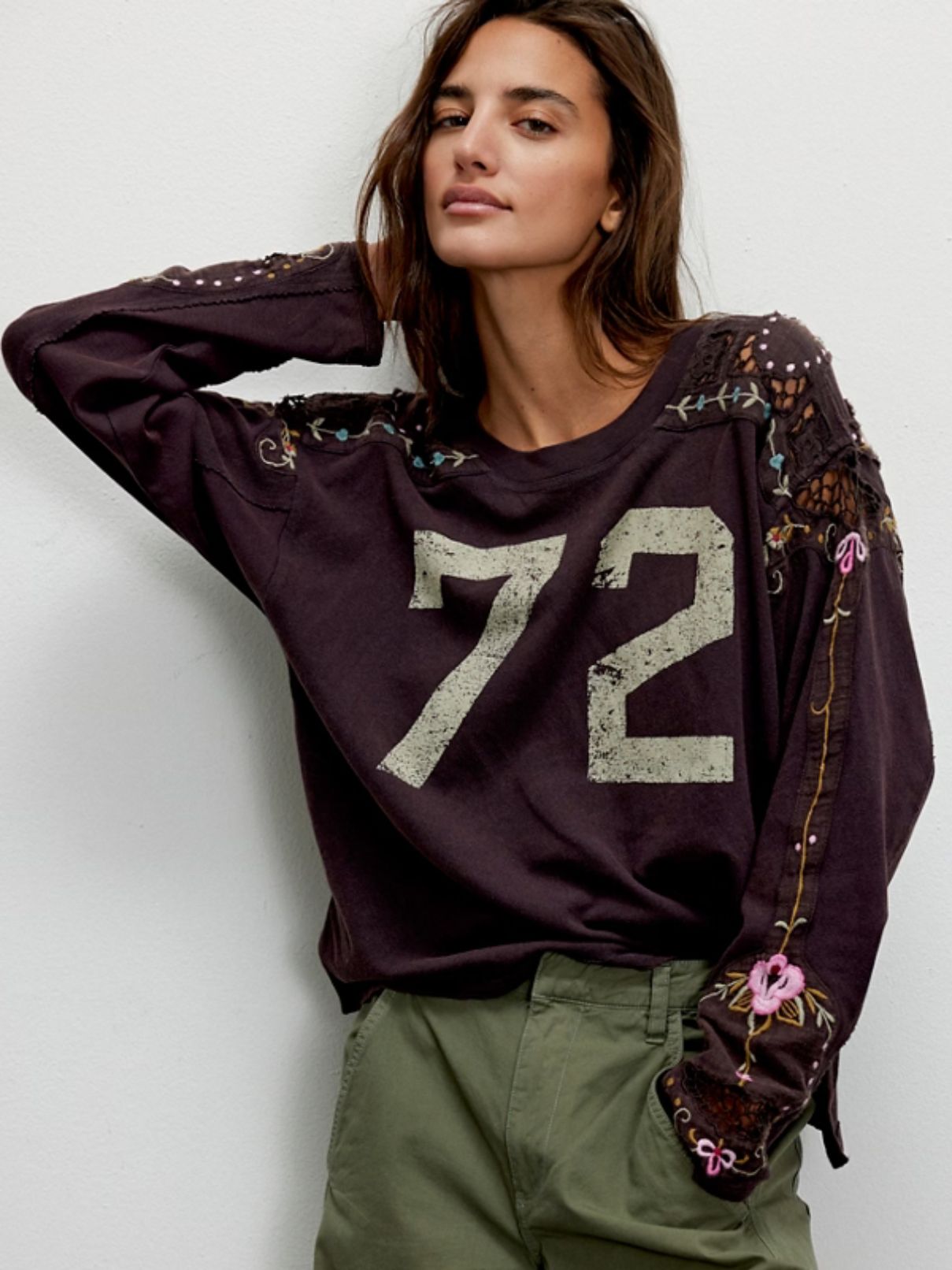 Free People Lilith Tee in Chocolate