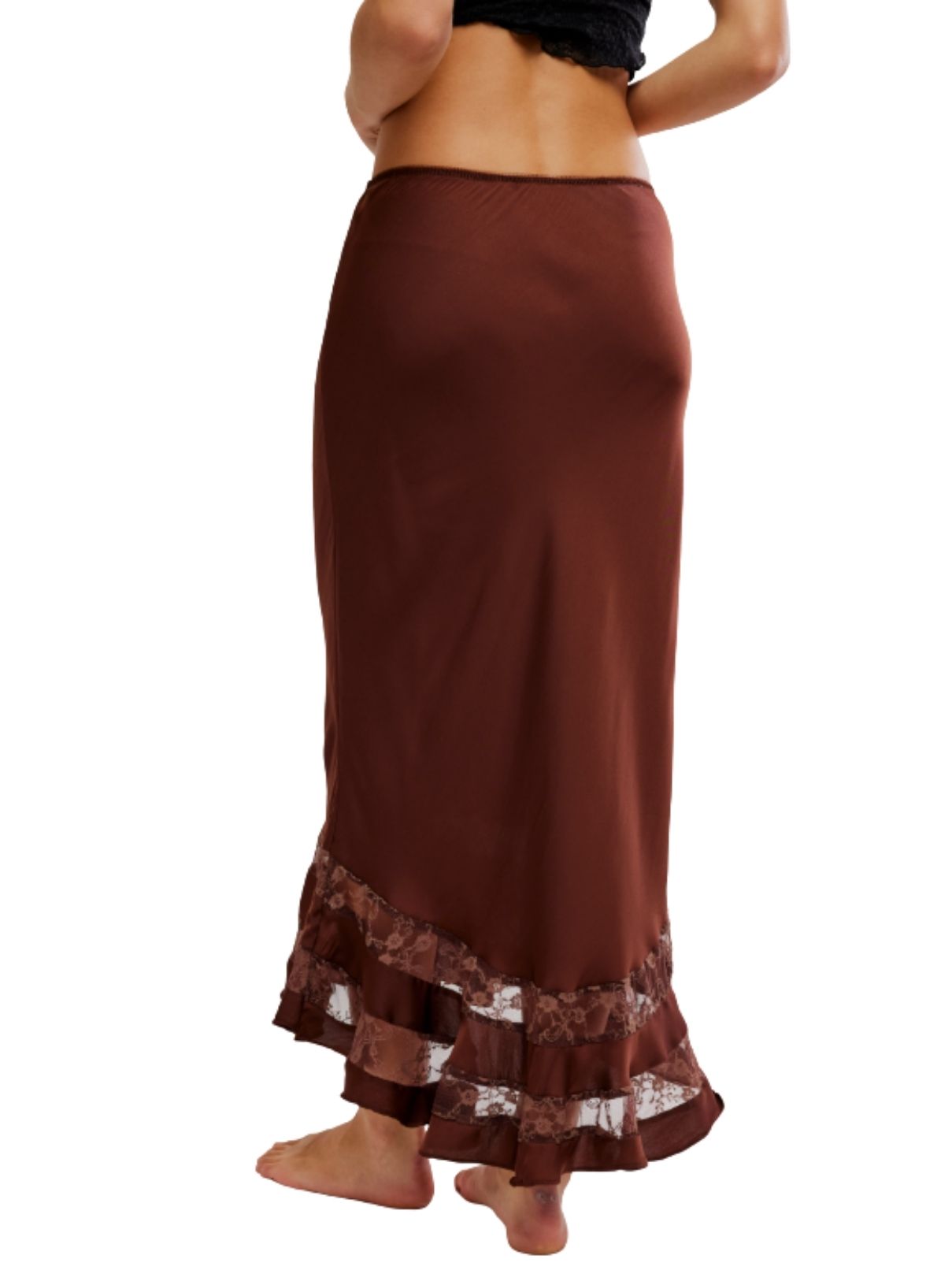 Free People Long Lost Lover Half Slip – Spiced Chocolate