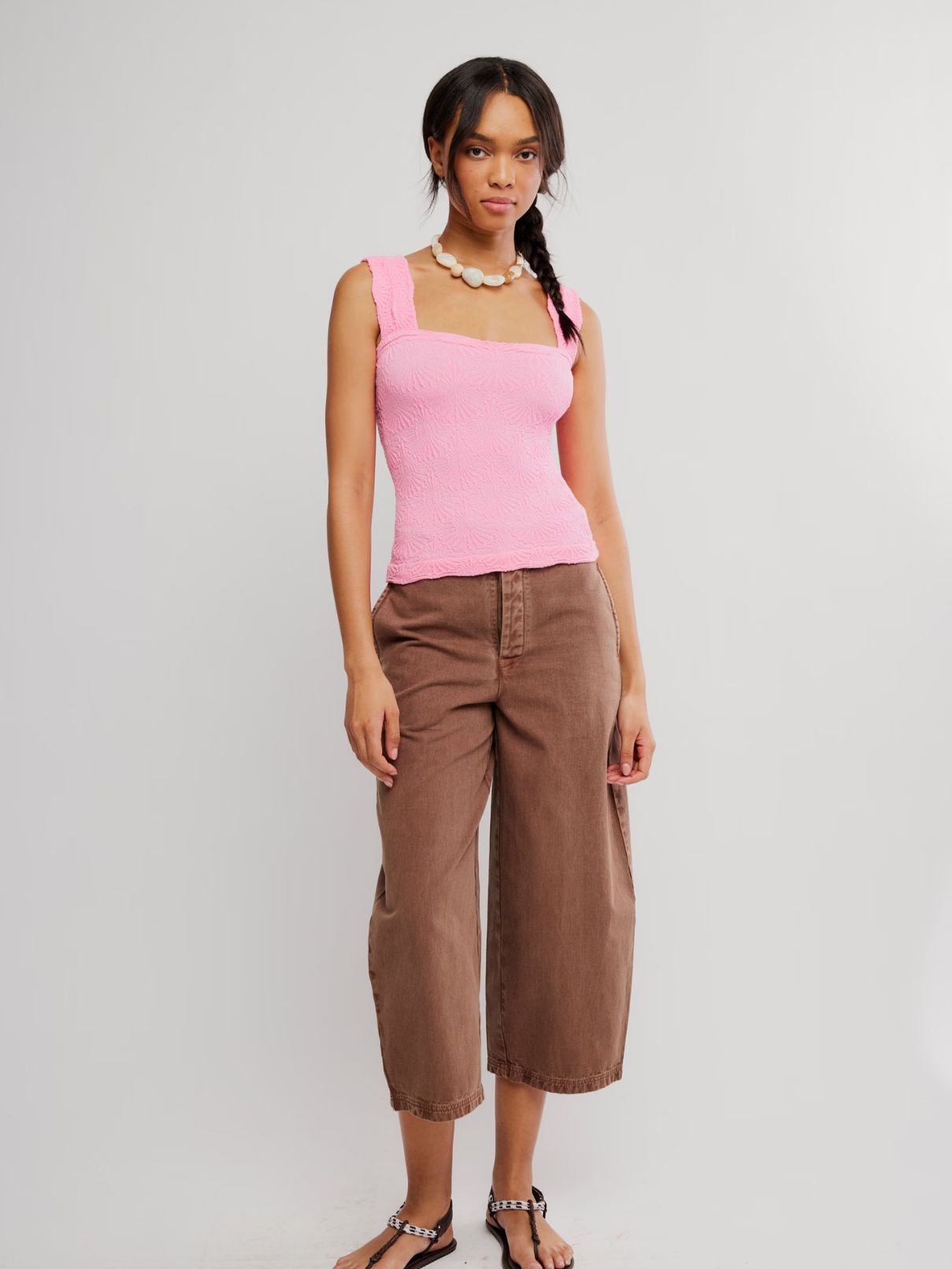 Free People Love Letter Cami in Pink Flame