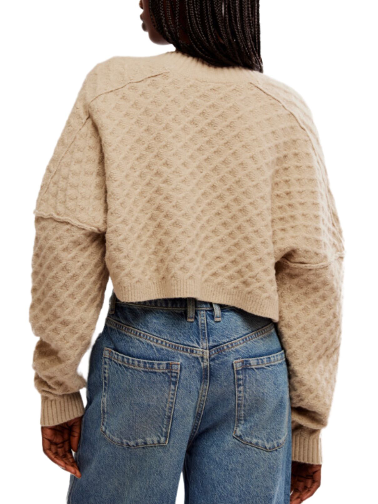 Free People Marlowe Cardi in Feather Grey