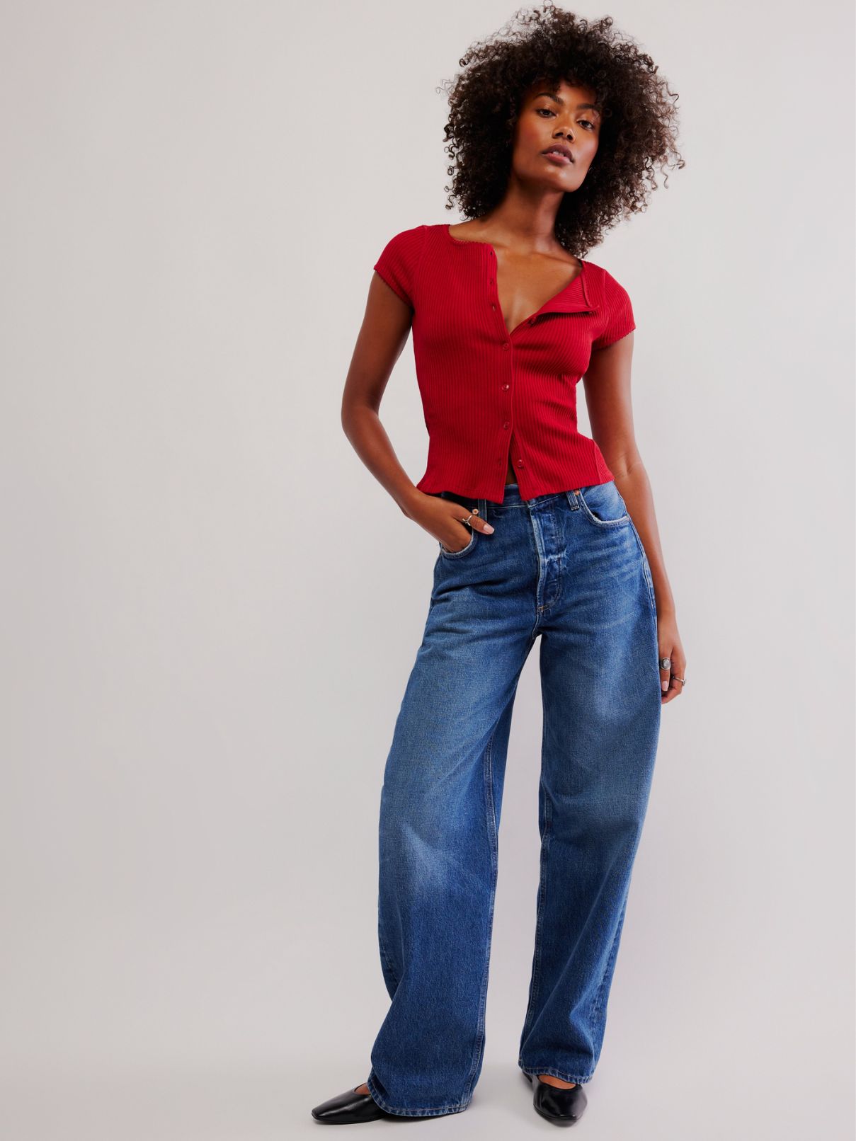 Free People Most Wanted Cardi Red