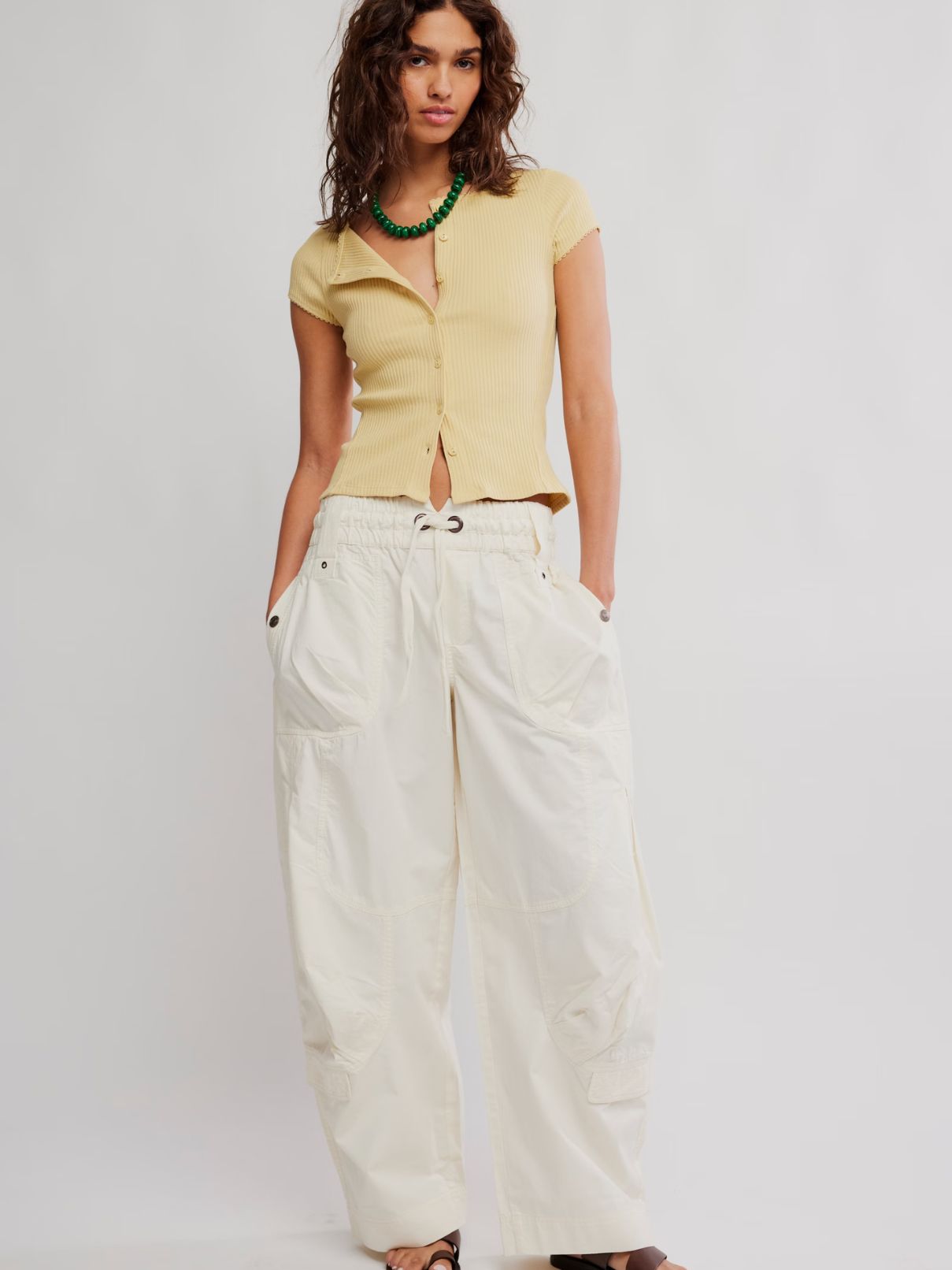 Free People Most Wanted Cardi in Yellow