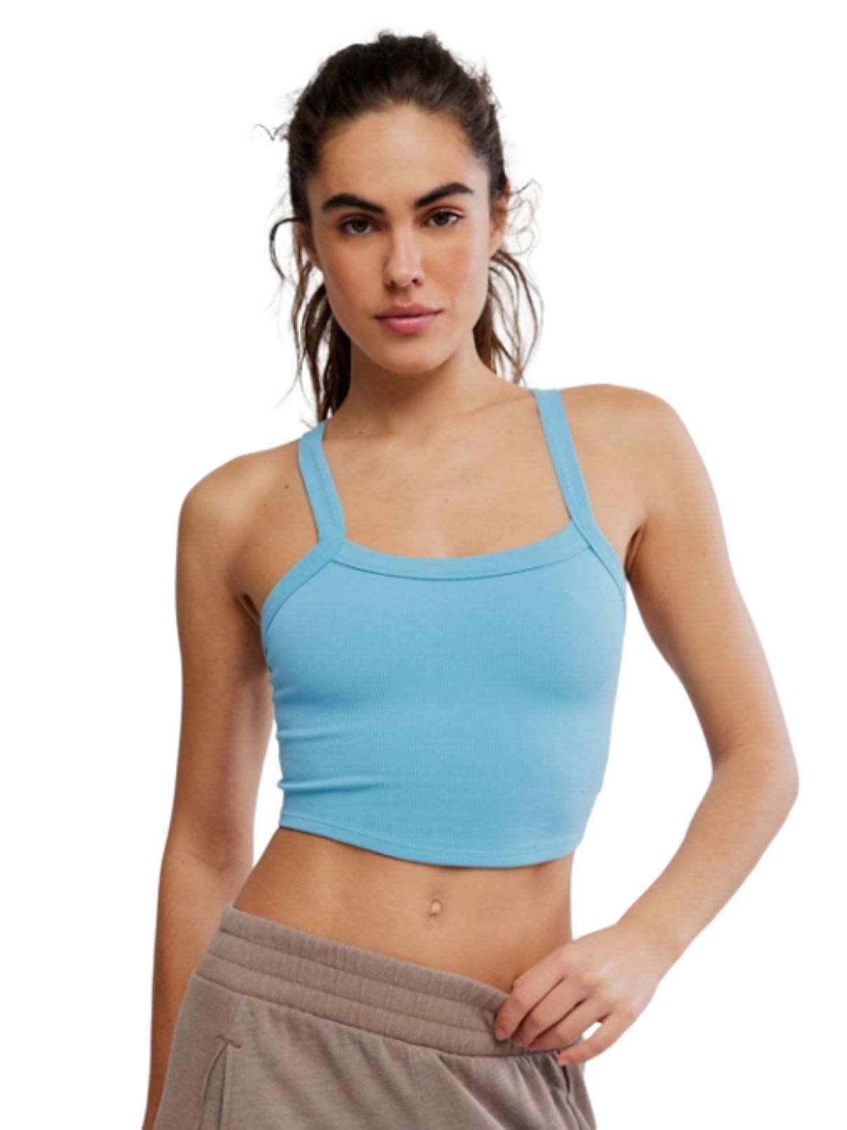 Free People Movement All Clear Solid Cami in Blue Crush
