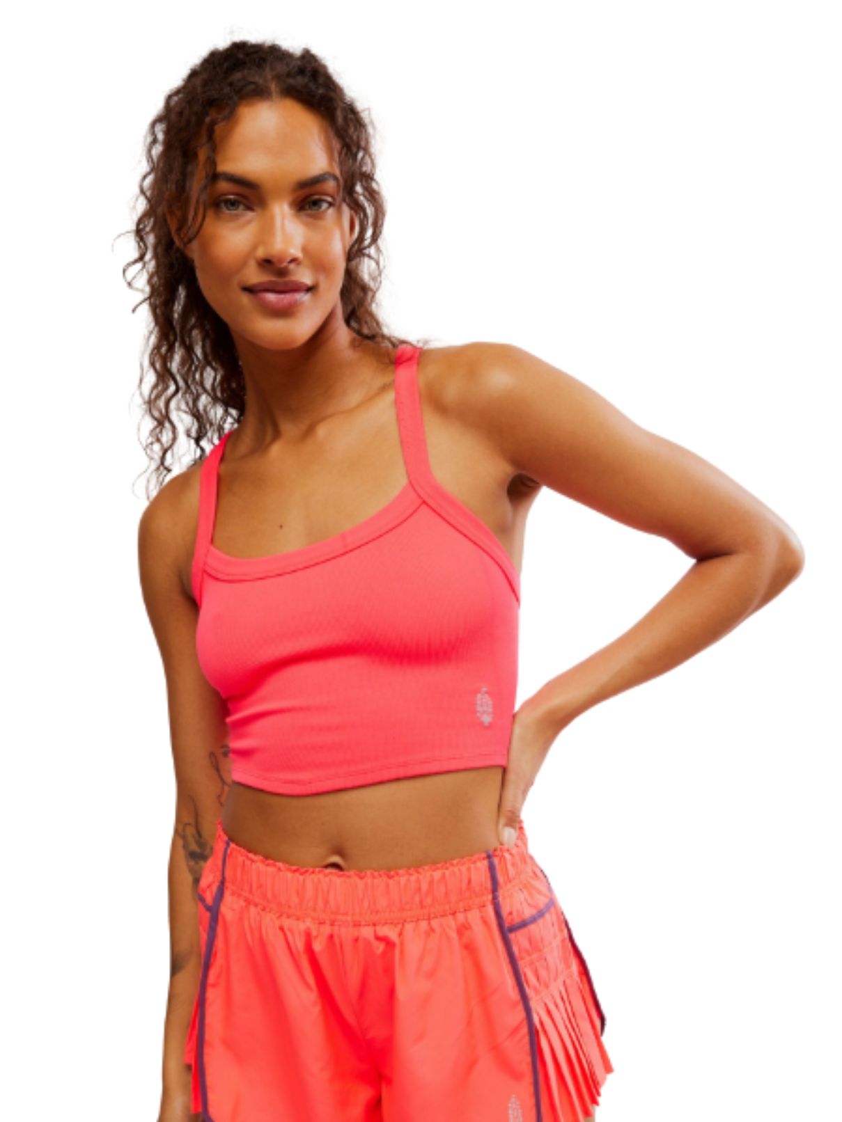 Free People Movement All Clear Solid Cami in Electric Sunset