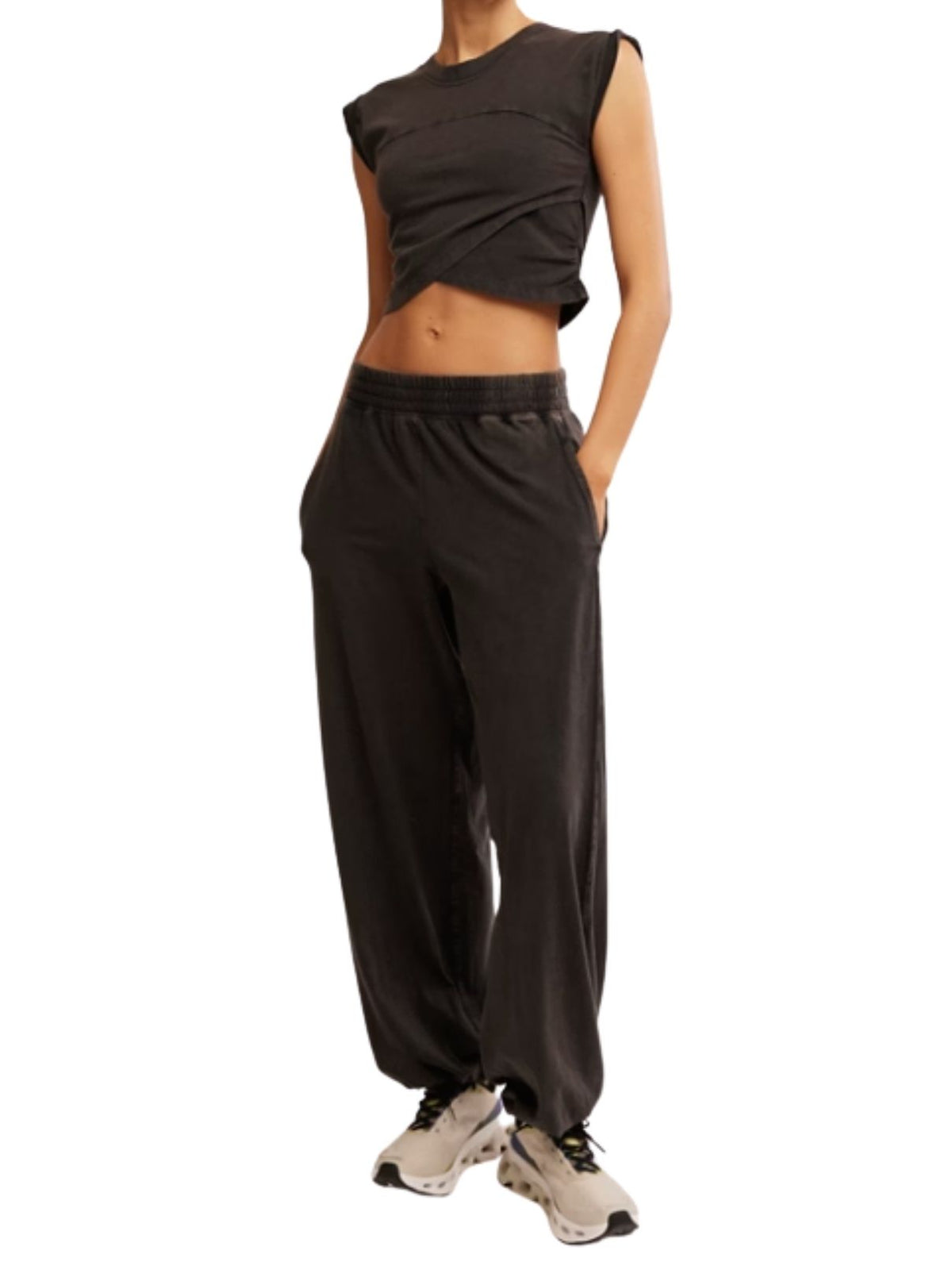 Free People Movement Hot Shot Crossover Set in Black