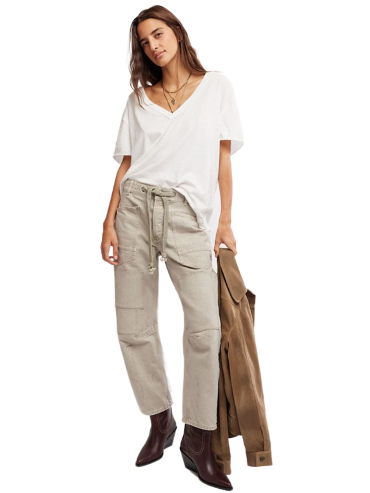 Free People Moxie Low Slung Jean in Jetty