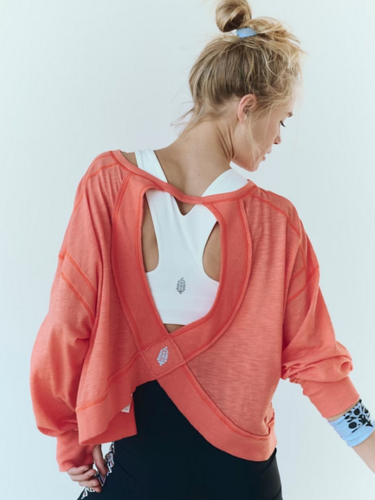 Free People My Time Layer Tee in Flame
