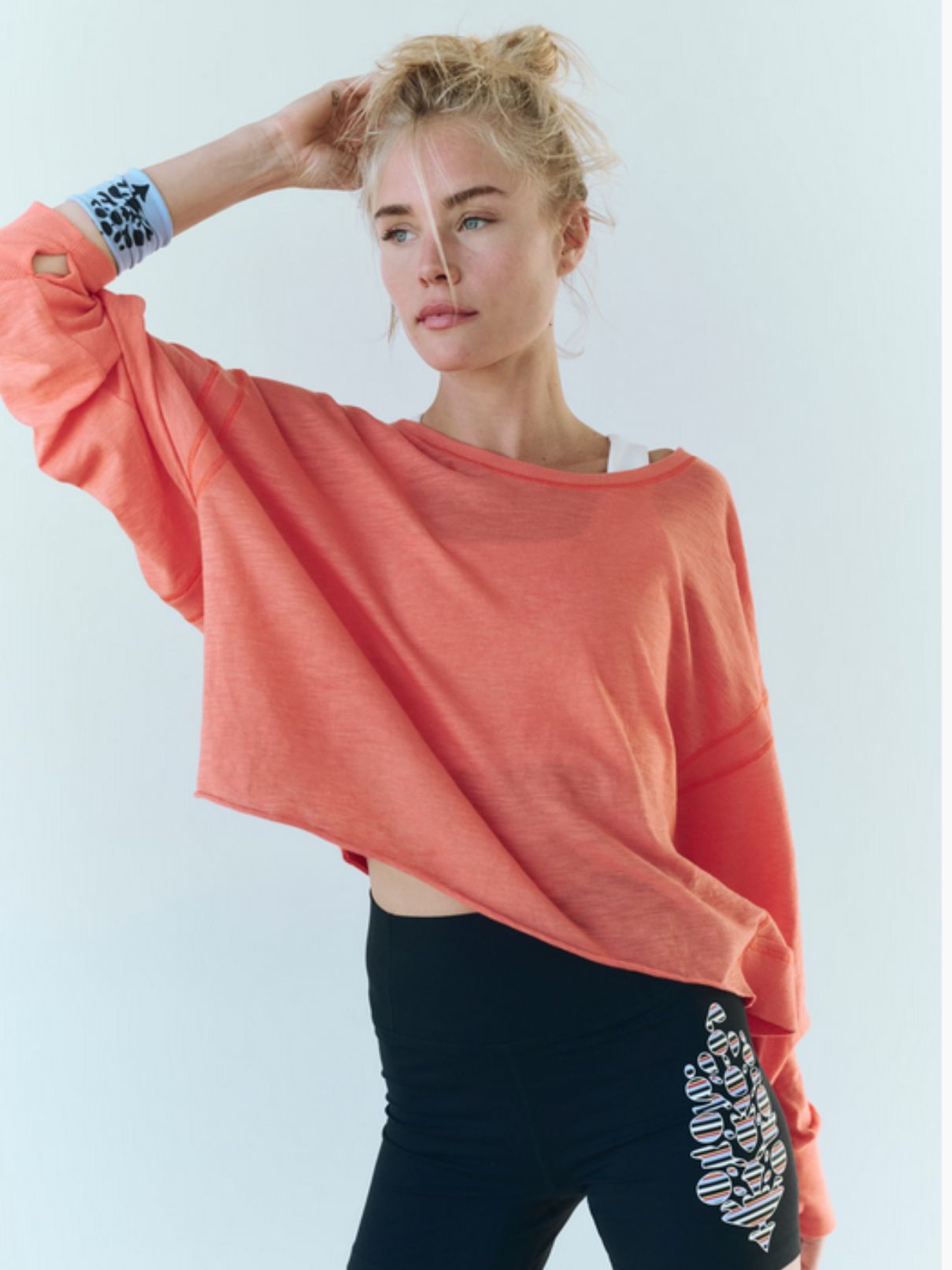 Free People My Time Layer Tee in Flame