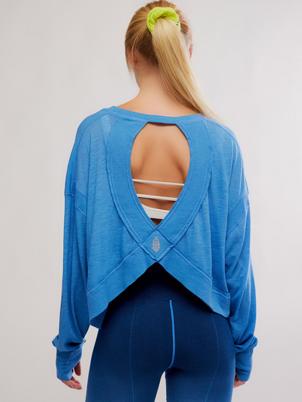 Free People My Time Layer Tee in Light Cobalt