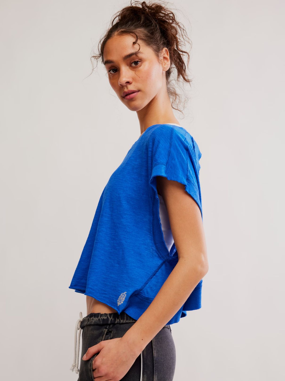 Free People My Time Tee in Electric Shock