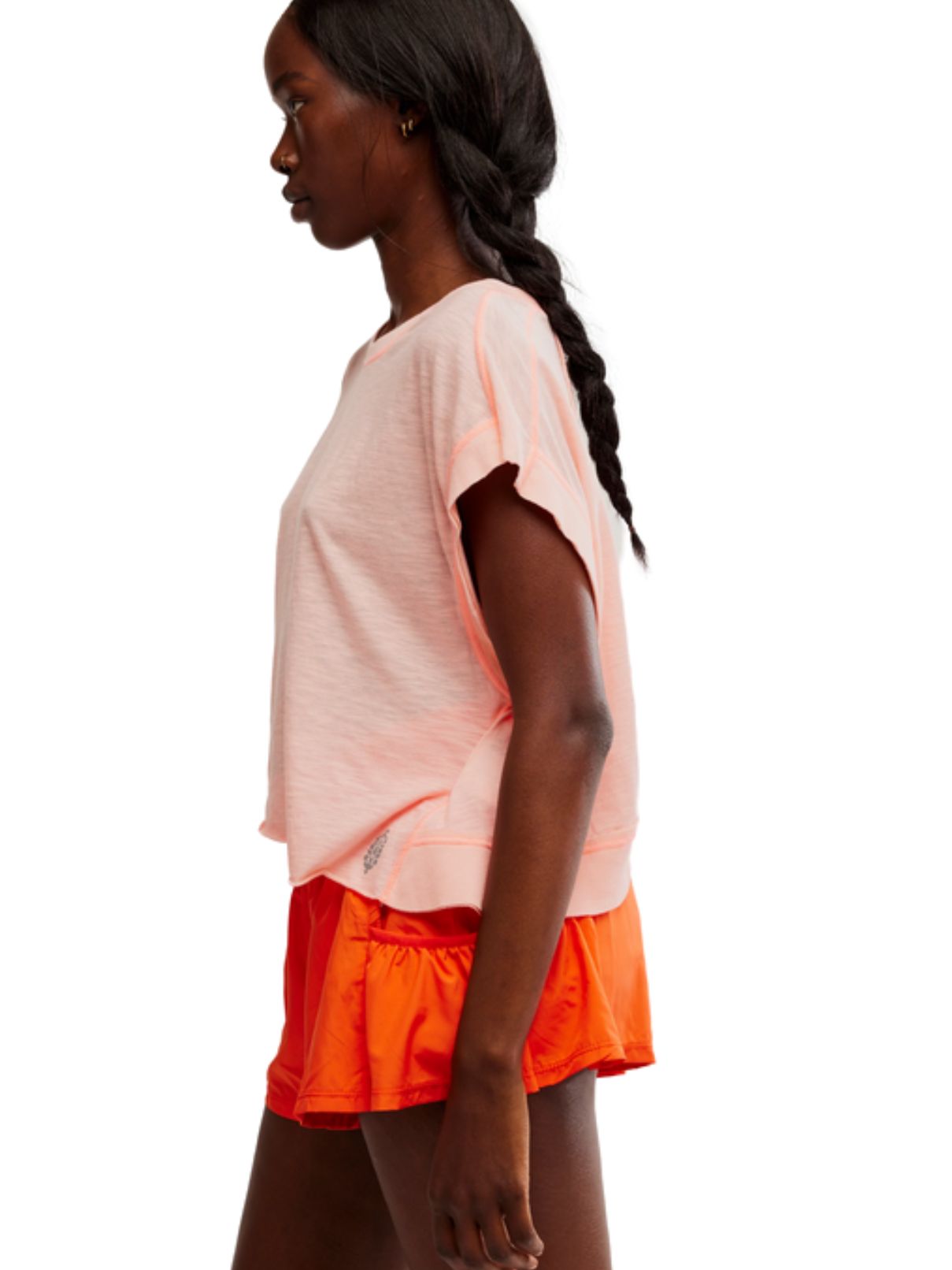 Free People My Time Tee in Pastel Peach