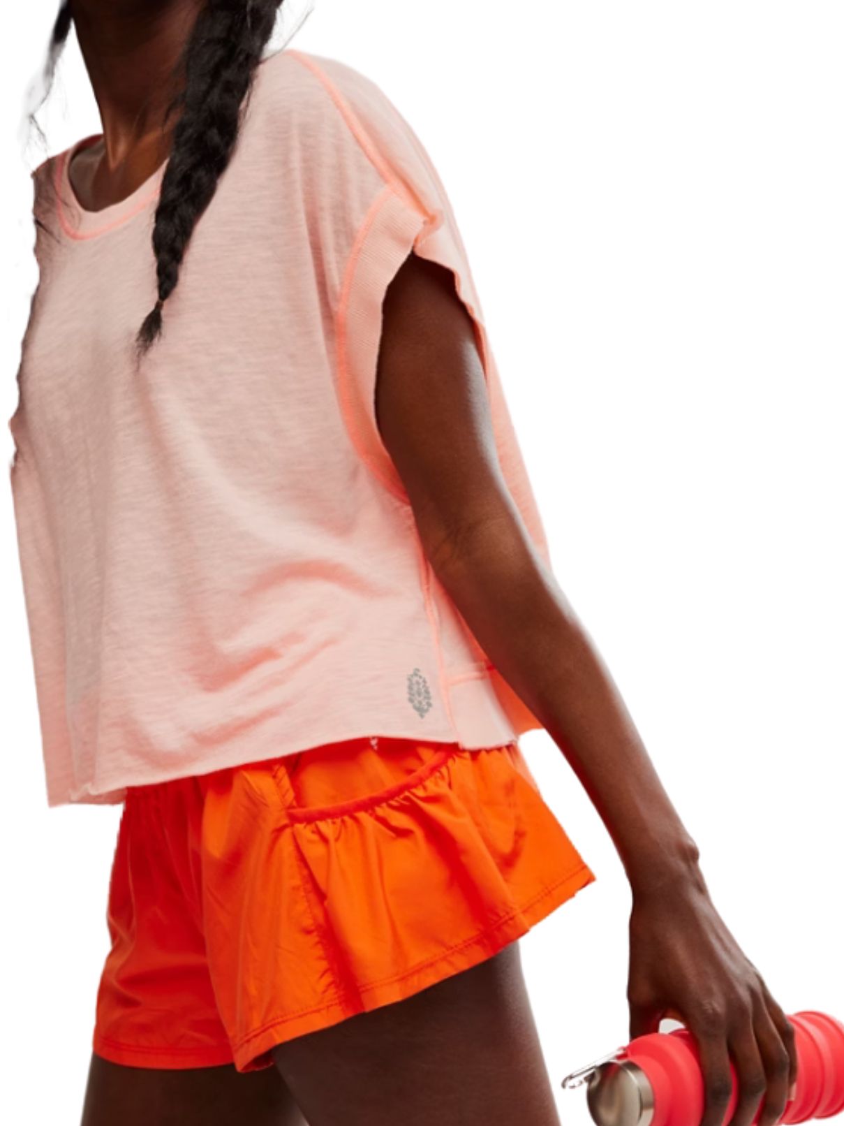 Free People My Time Tee in Pastel Peach