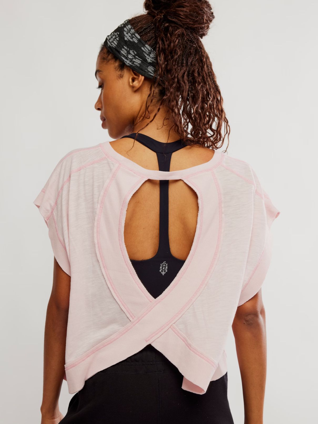 Free People My Time Tee in Powder Pink