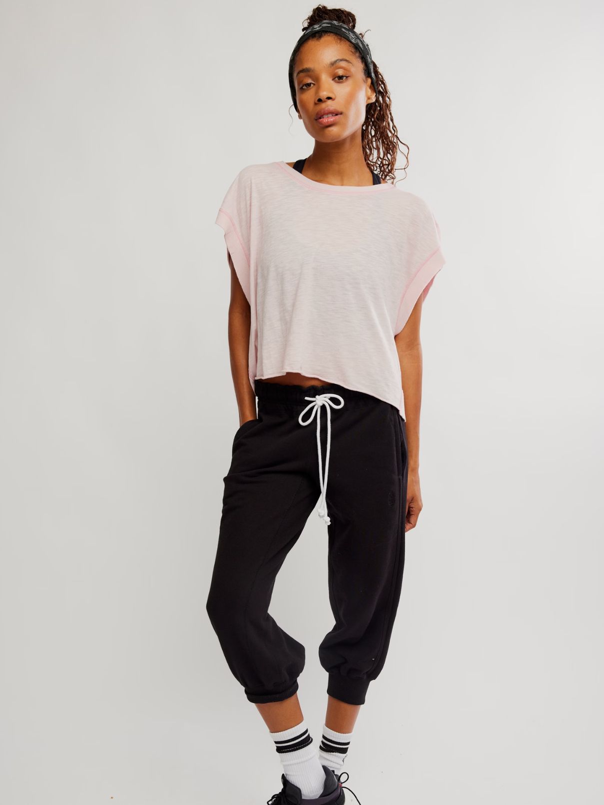 Free People My Time Tee in Powder Pink