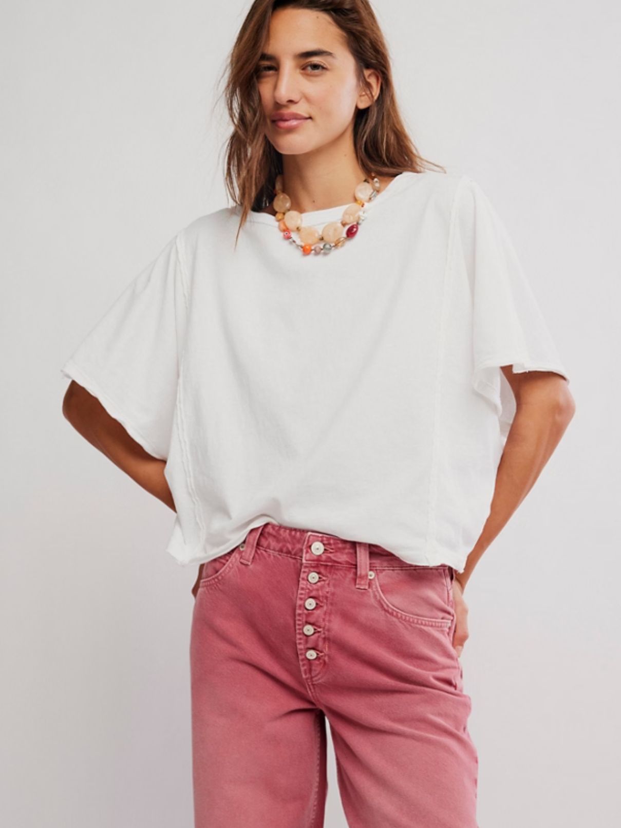 Free People Next Level Tee in Clean Ivory