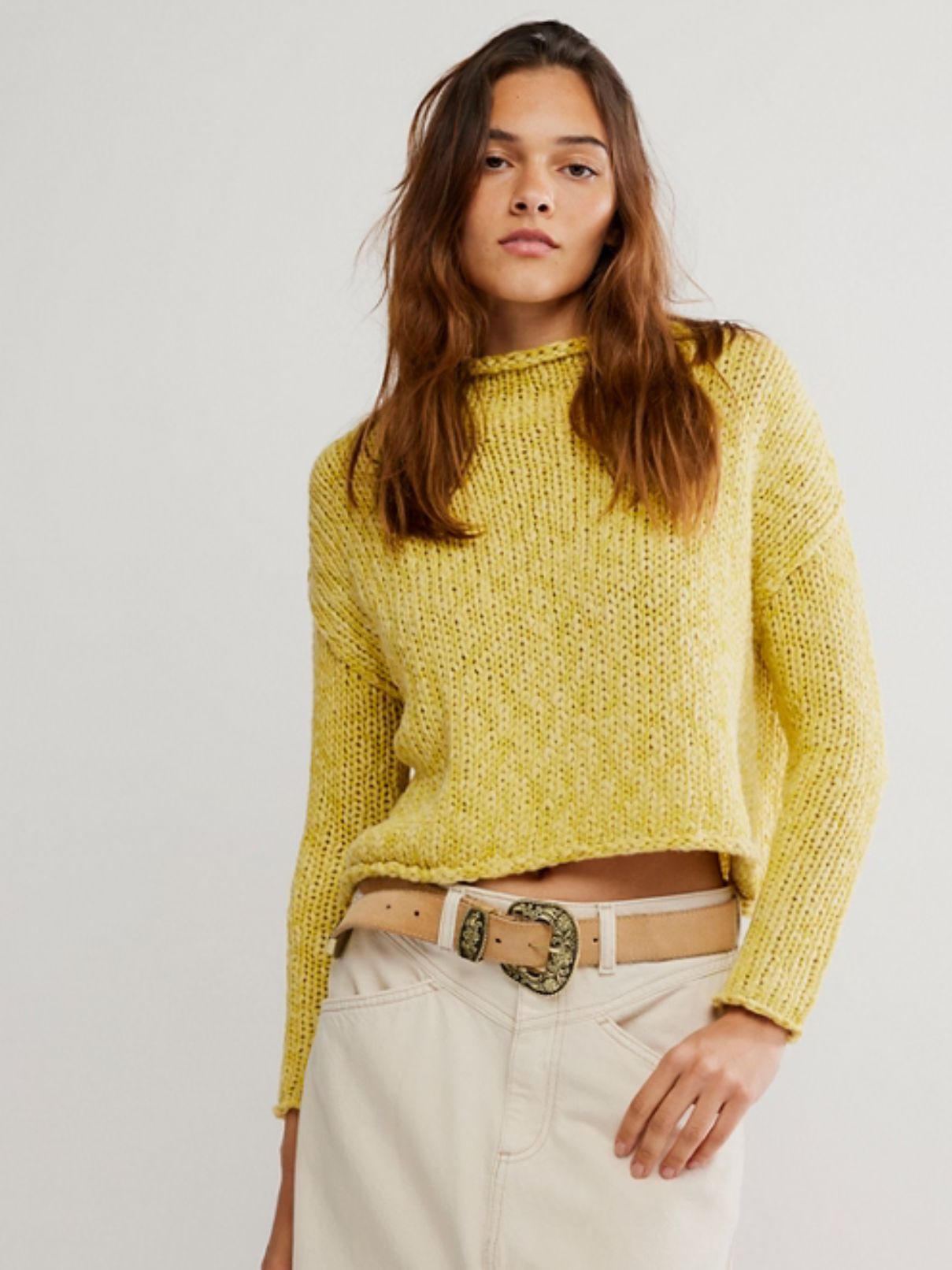 Free People Opal Sweater in Mango Mint