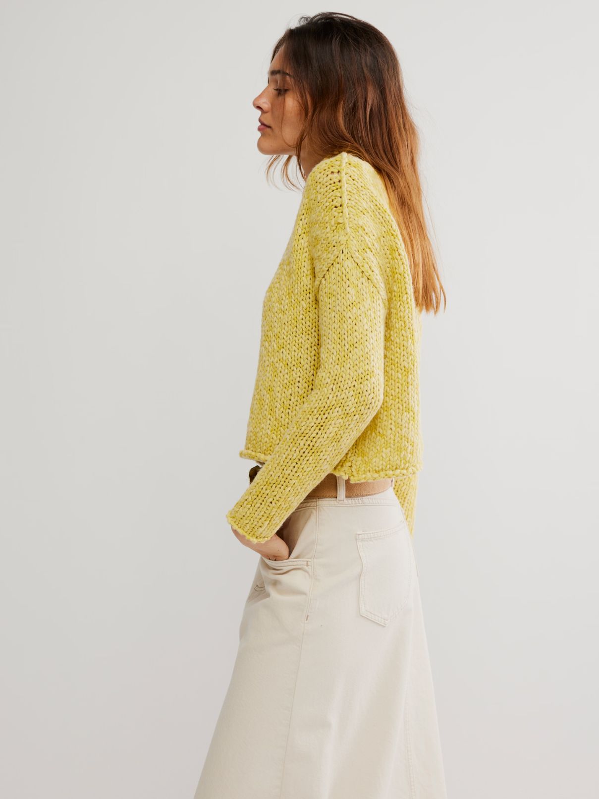 Free People Opal Sweater in Mango Mint