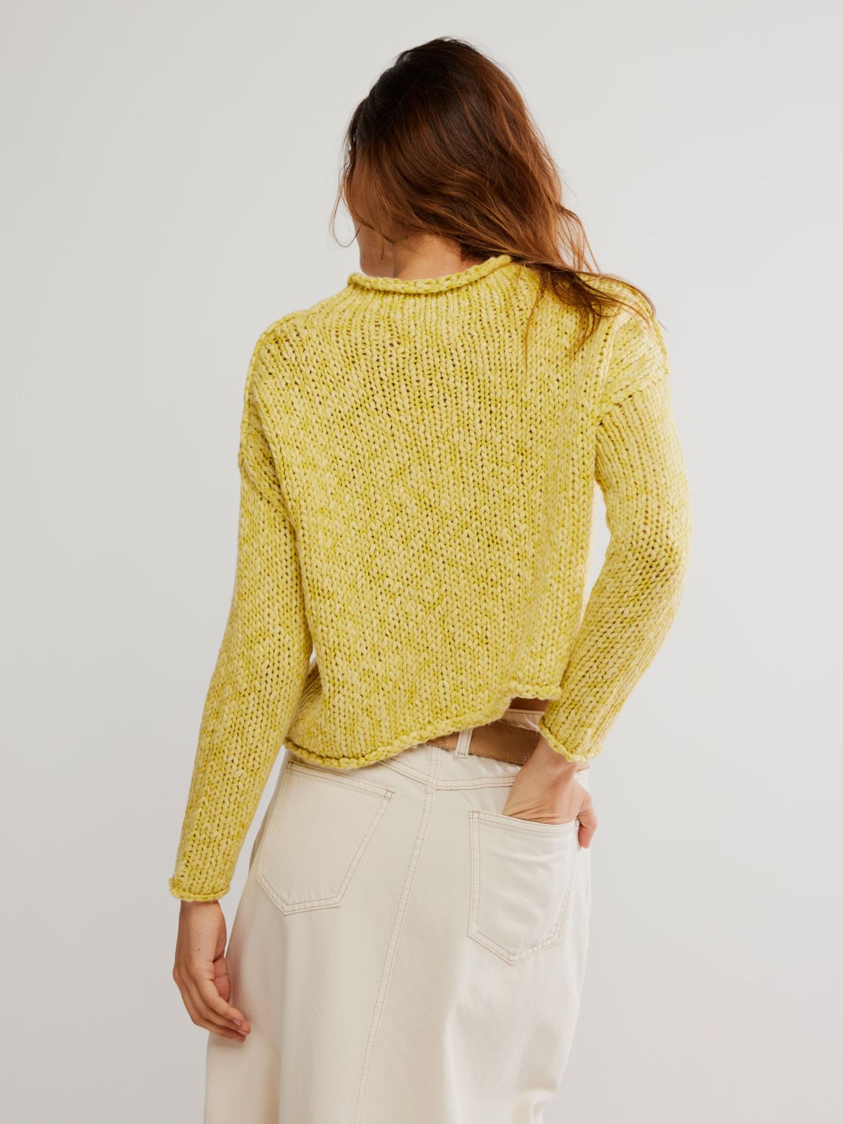 Free People Opal Sweater in Mango Mint