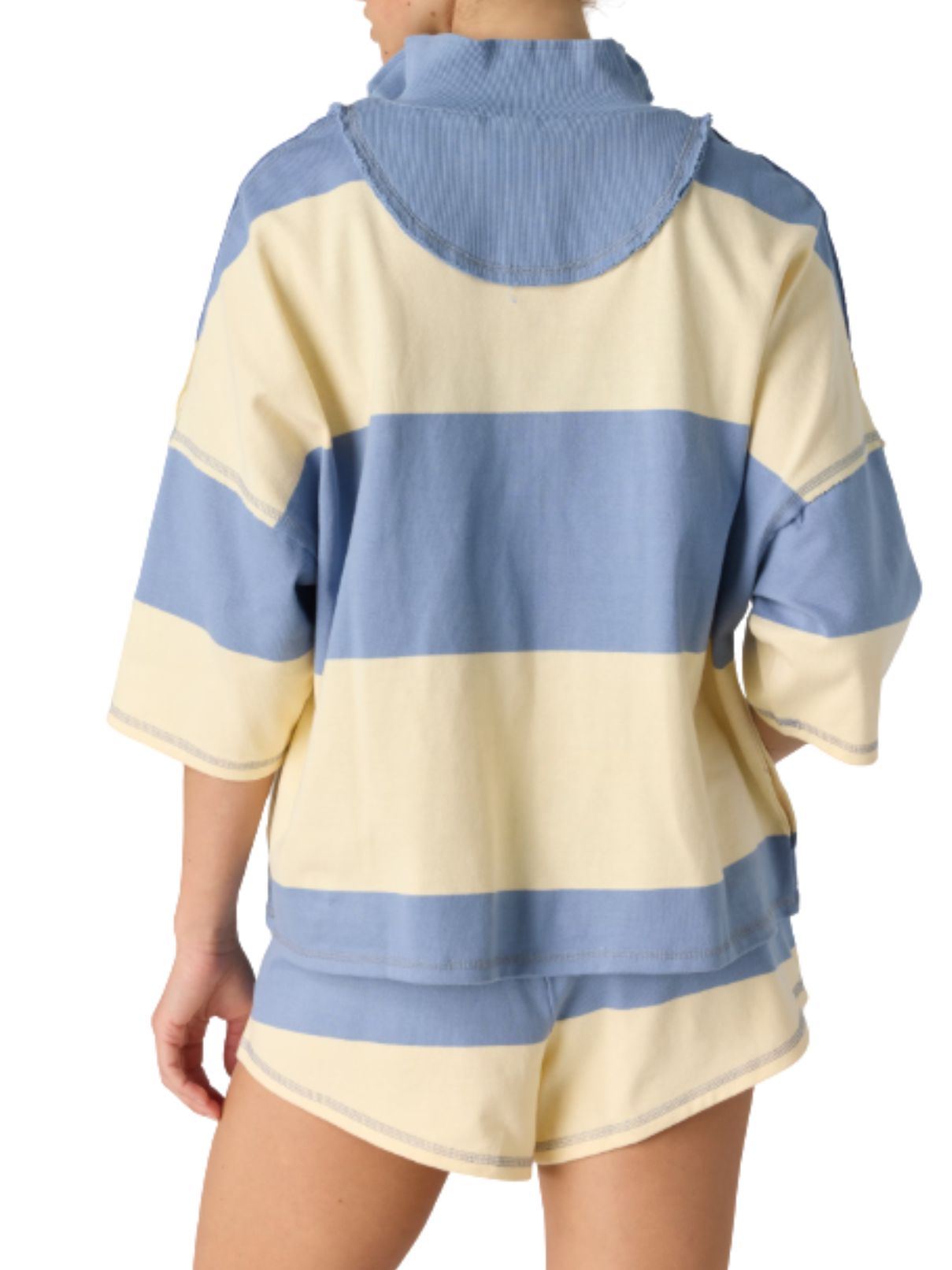 Free People Retro Rugby Set in Blue Ash + Pina Cola
