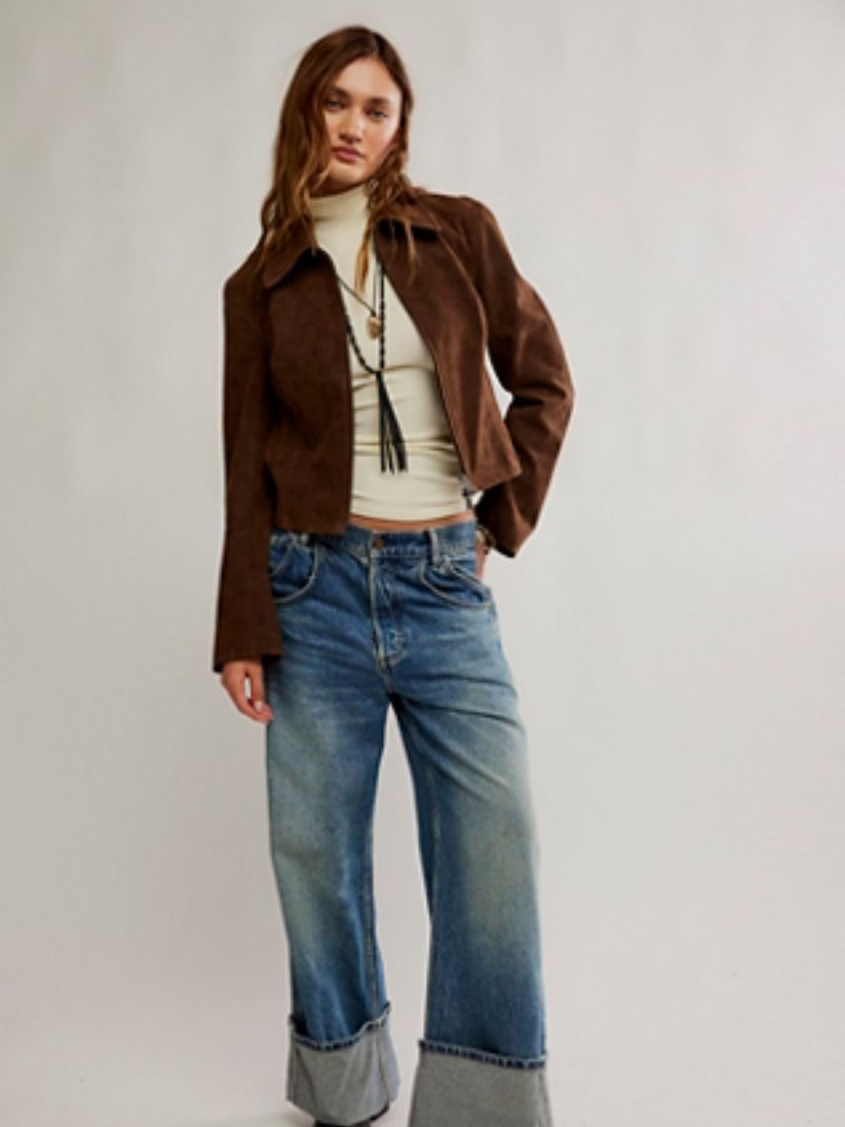 Free People River Vegan Jacket in Double Espresso