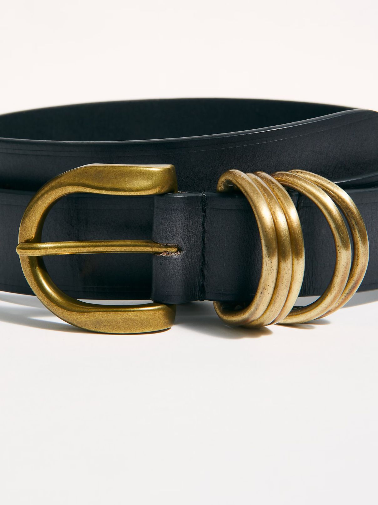 Free People Rori Leather Belt in Black
