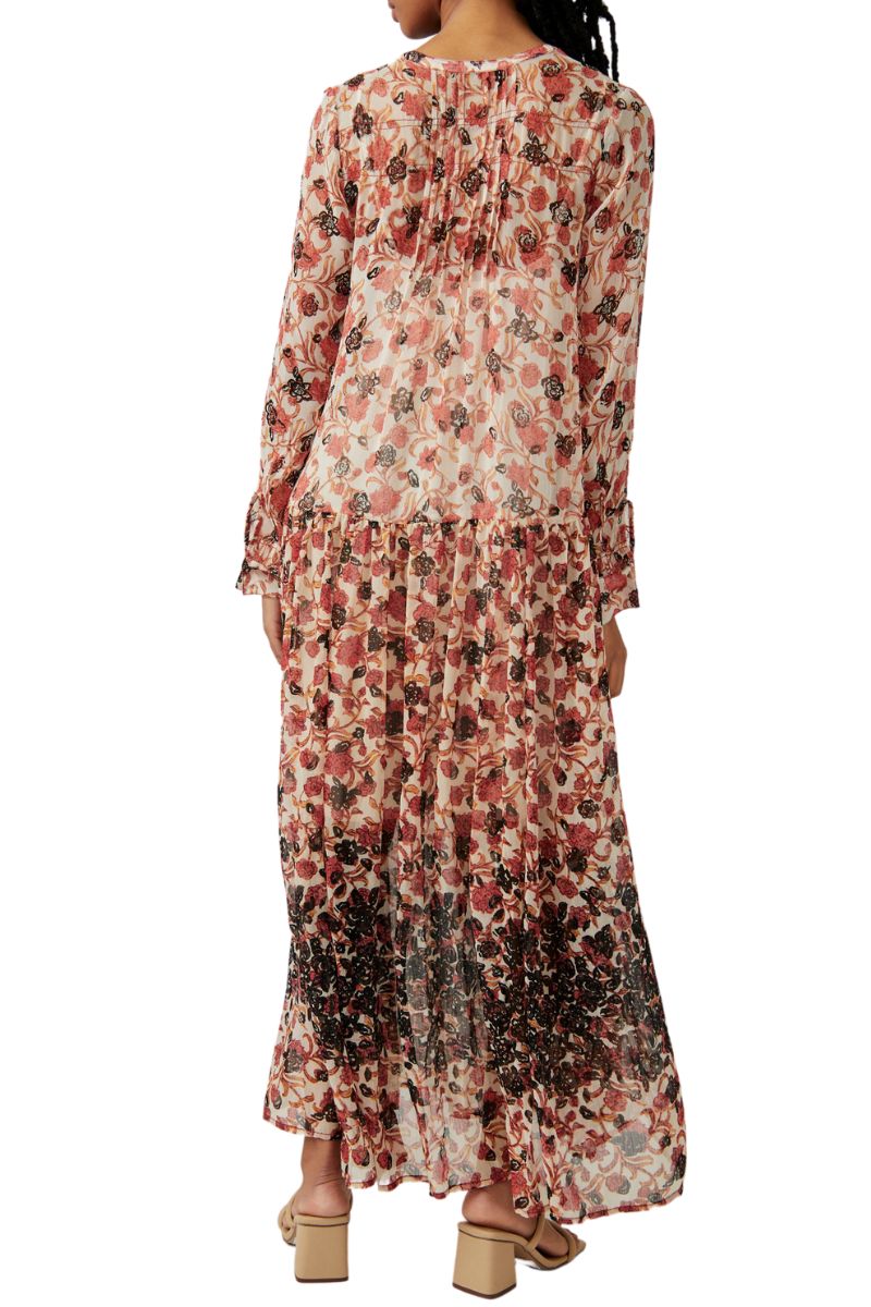 Free People See It Through Dress in Tea Combo