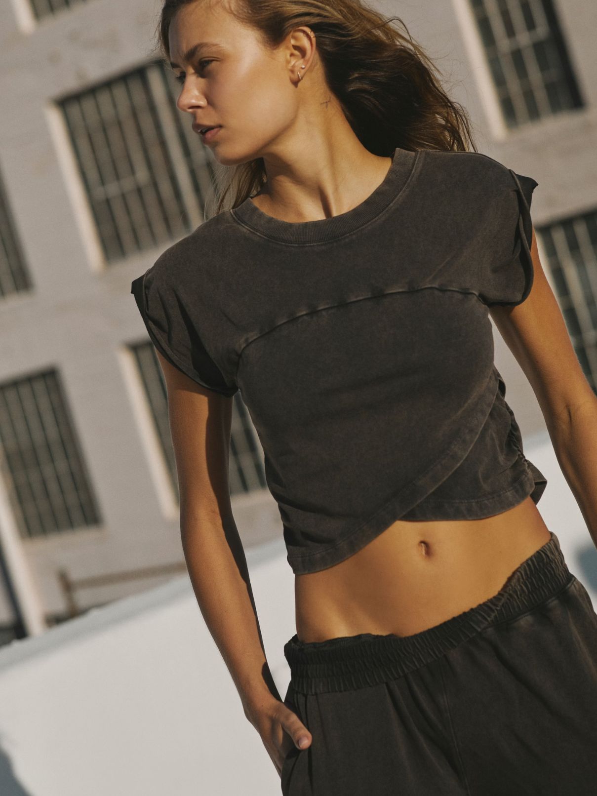 Free People Set Hot Shot Crossover in Black