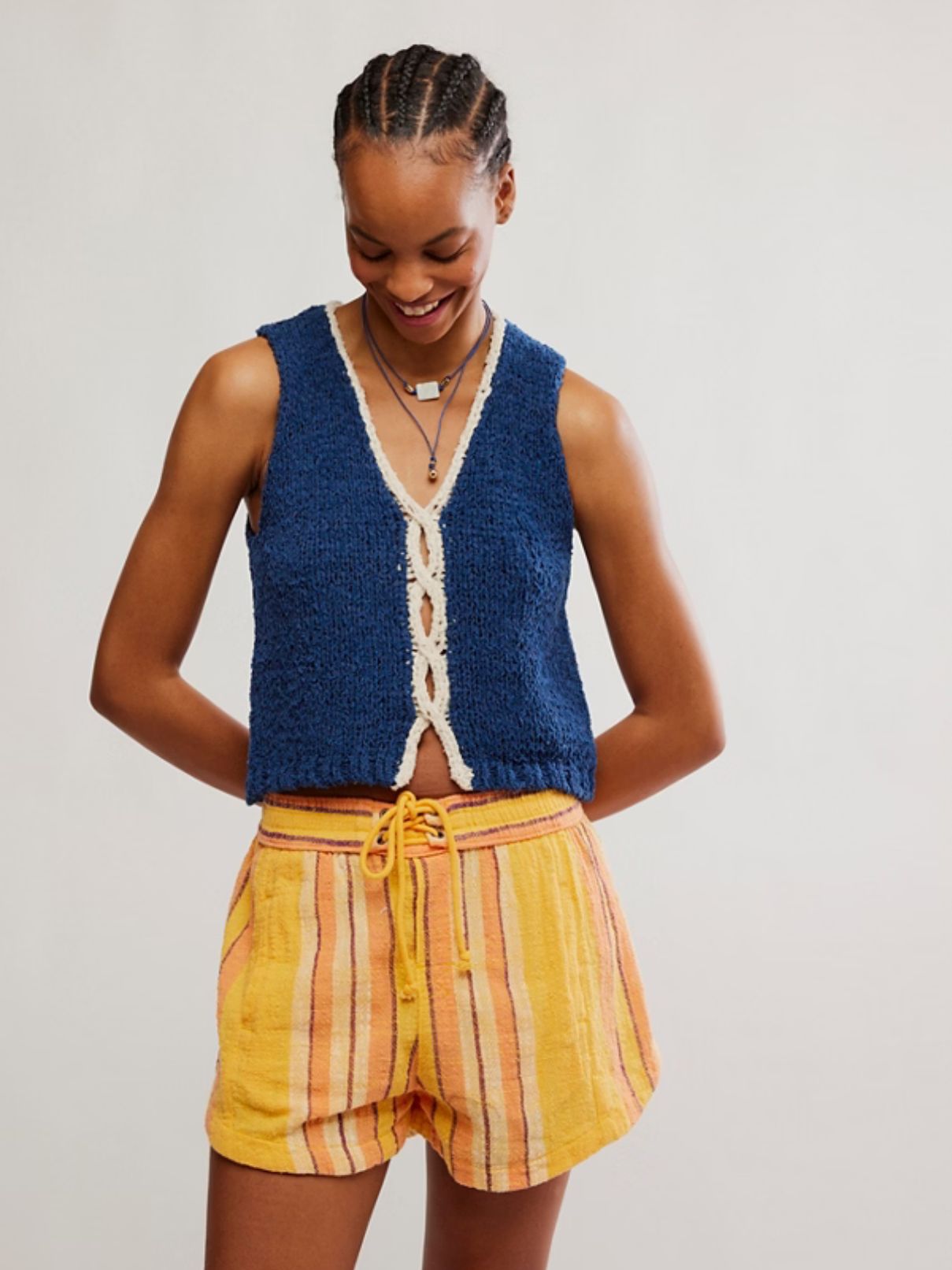 Free People Sicily Sweater in Dark Denim