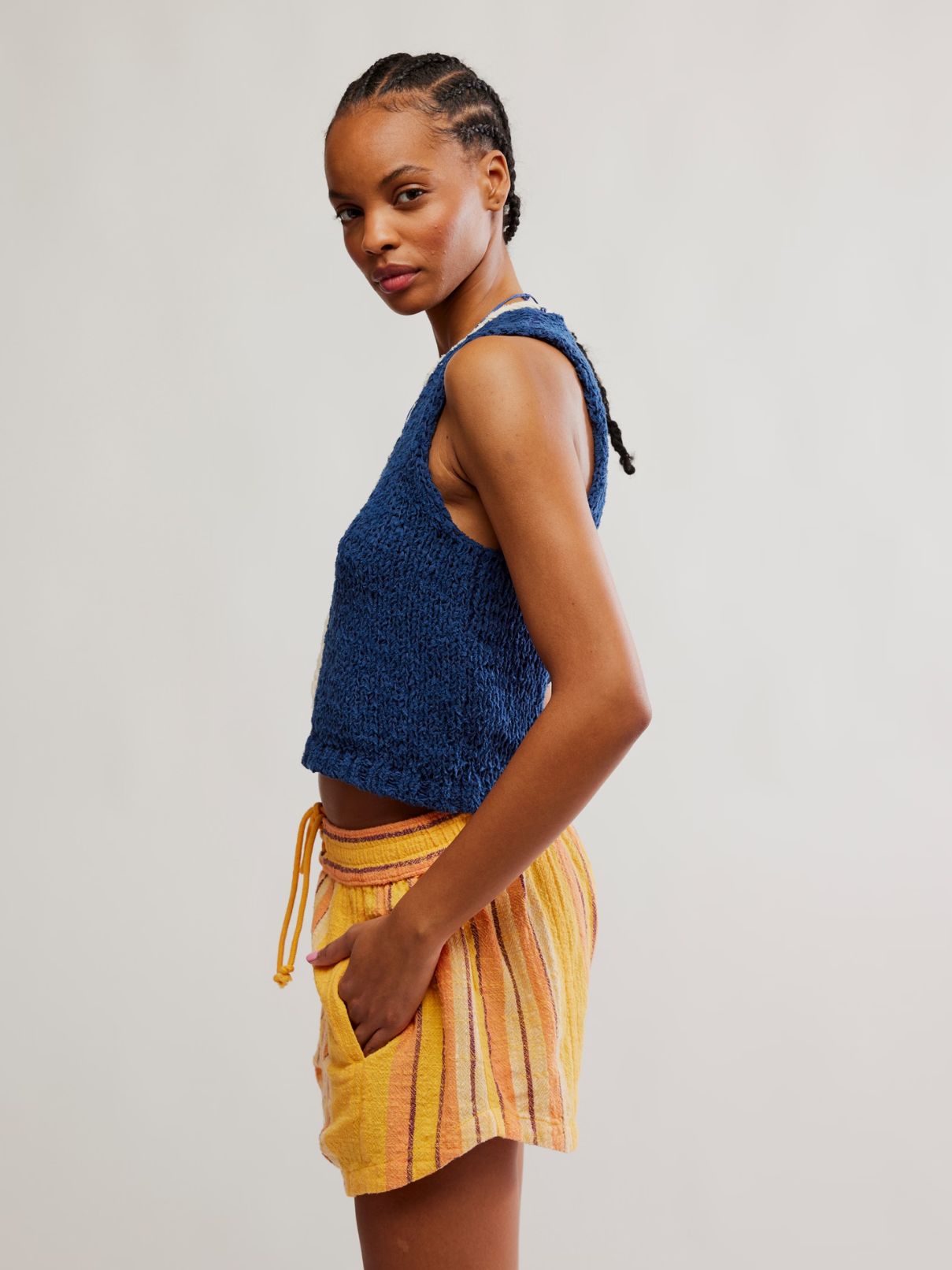 Free People Sicily Sweater in Dark Denim