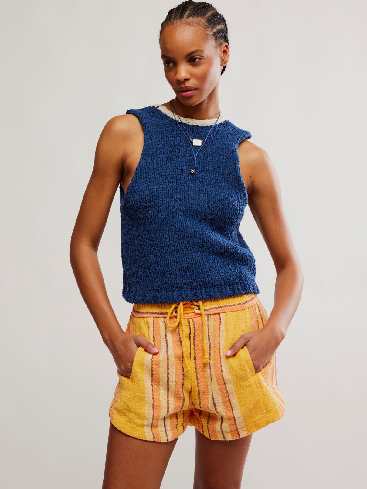 Free People Sicily Sweater in Dark Denim