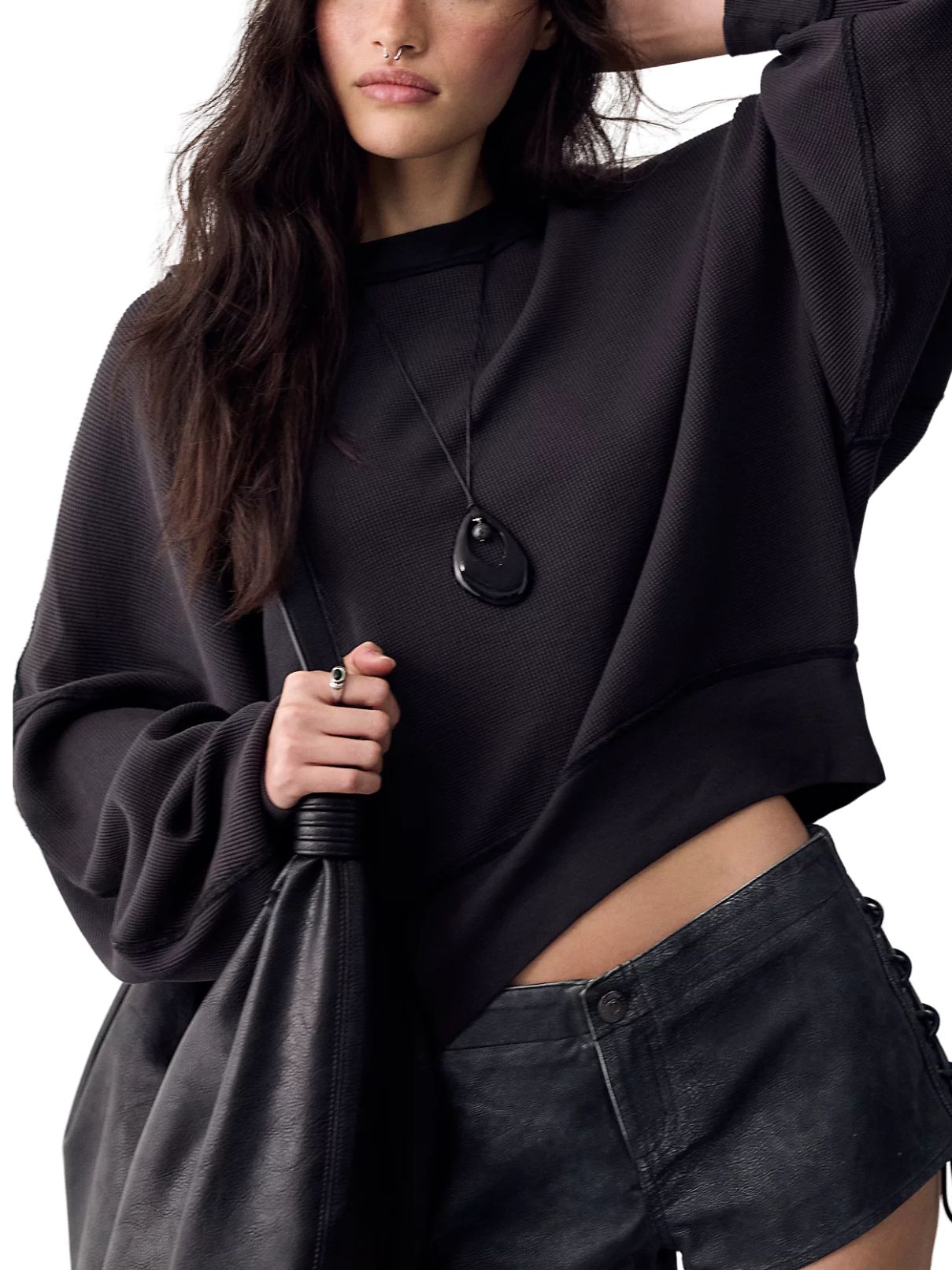 Free People Skyline Thermal – Black