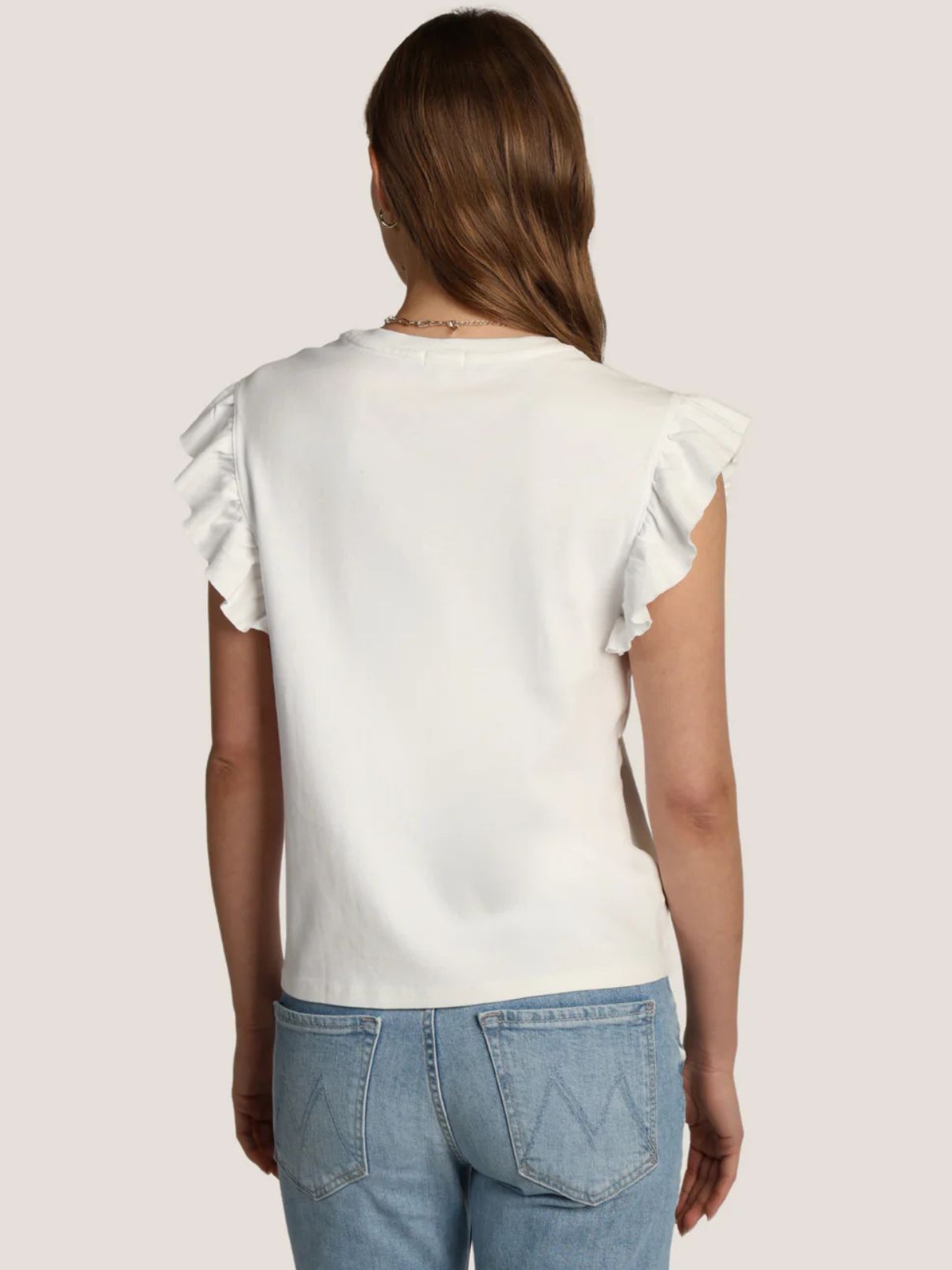 Dylan Stela Rib Tee White