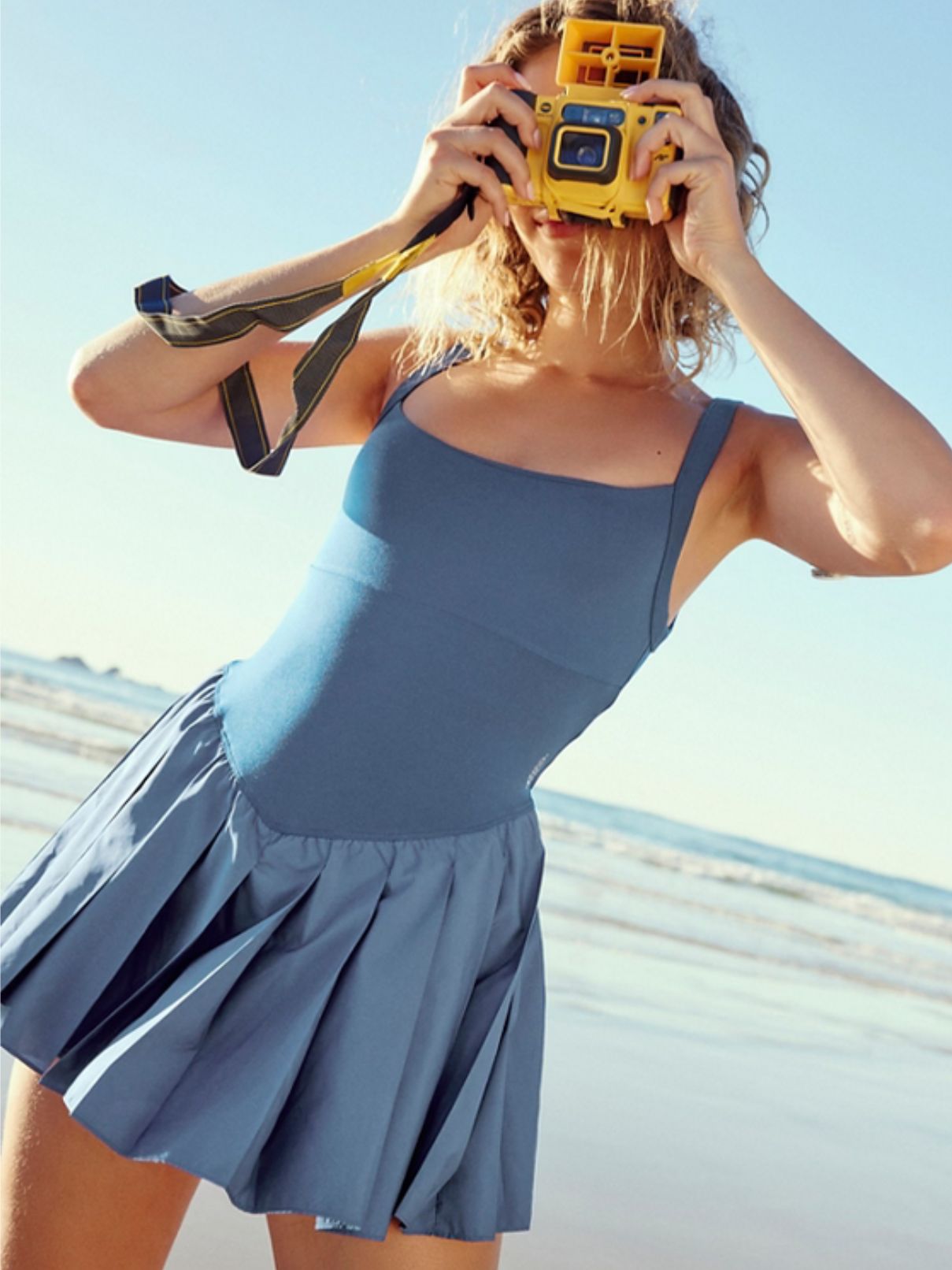 Free People Swing of Things Dress in Skyline
