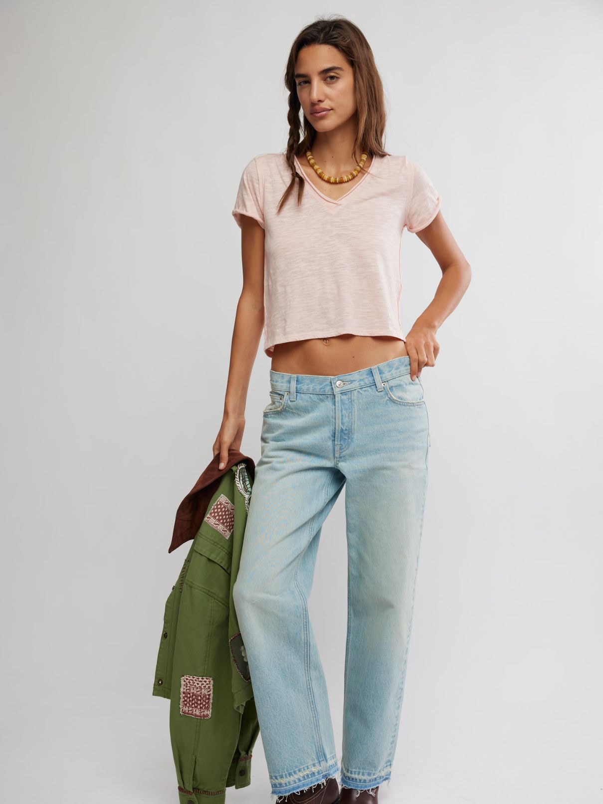 Free People Take 2 Tee in Blushing Peony