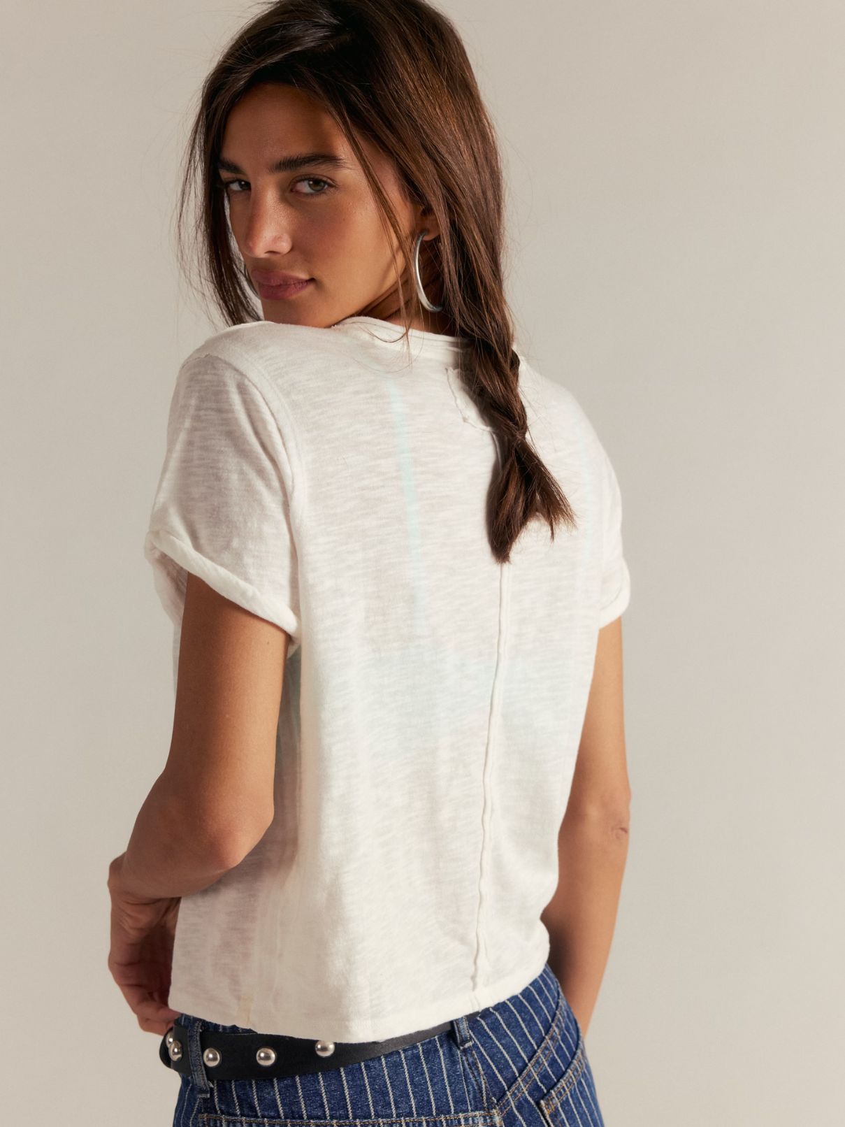 Free People Take 2 Tee in Ivory