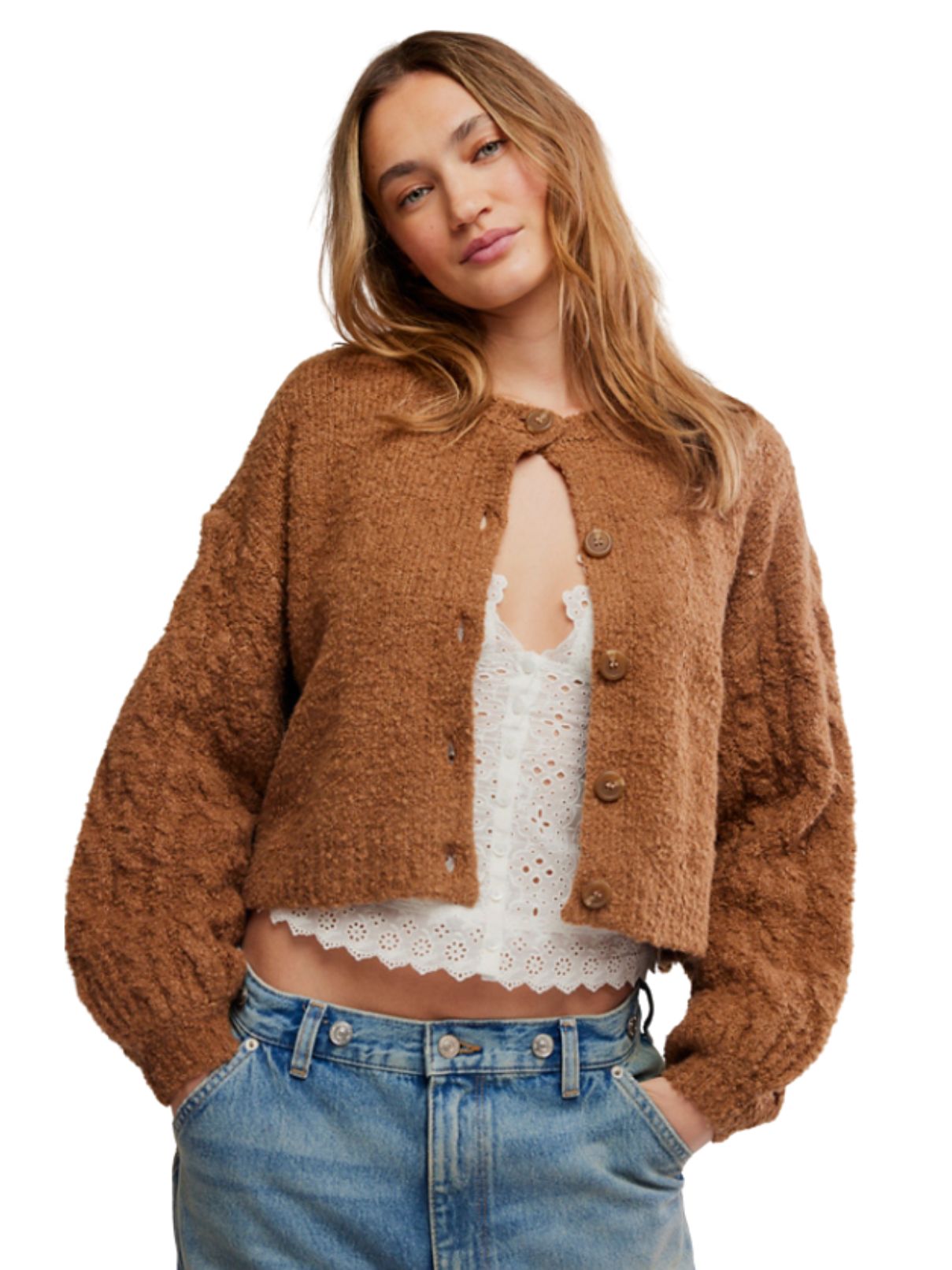Free People Thistle Cardi – Macadamia
