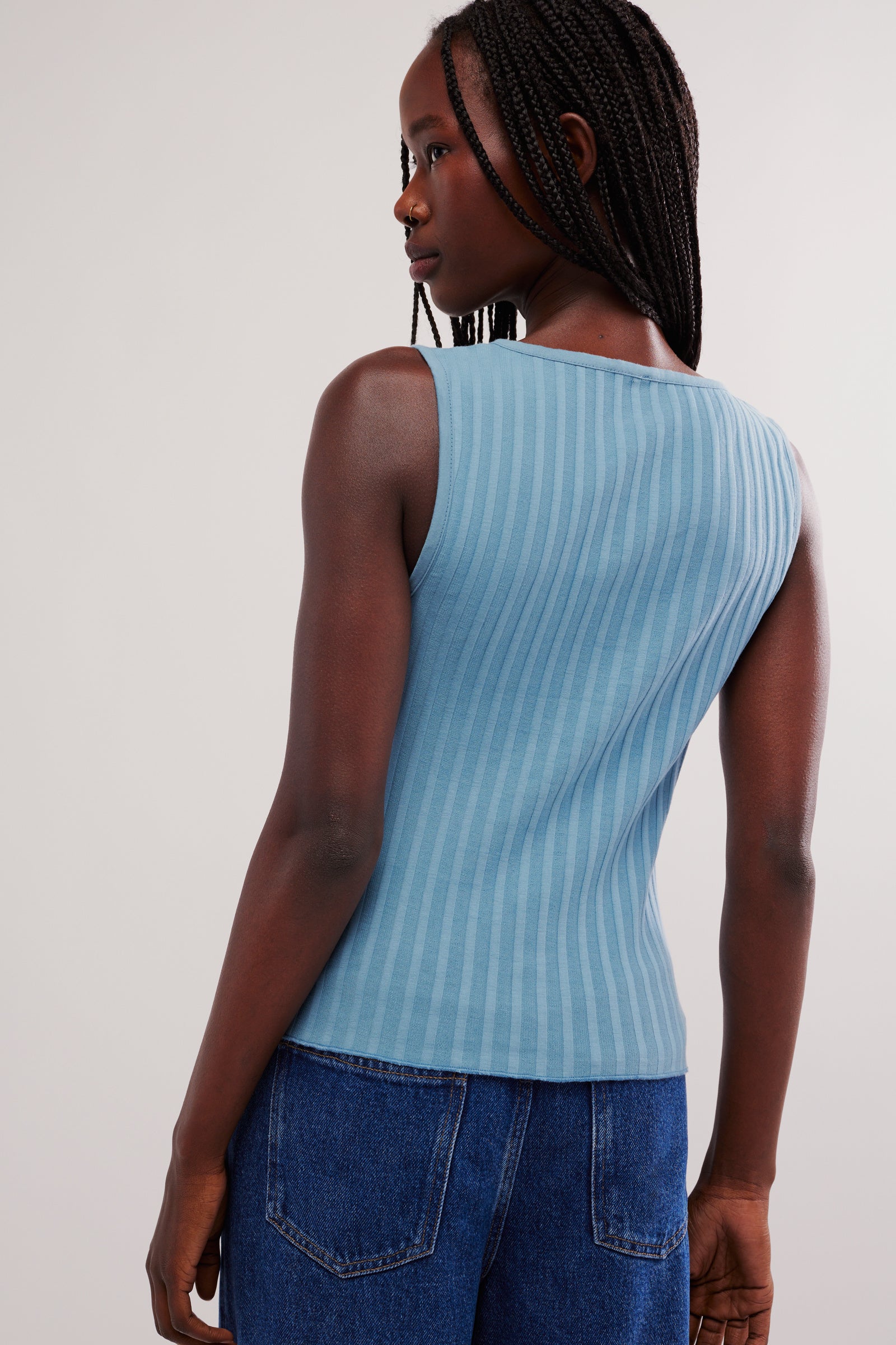 Free People Tilly Vest in Ocean Veiw
