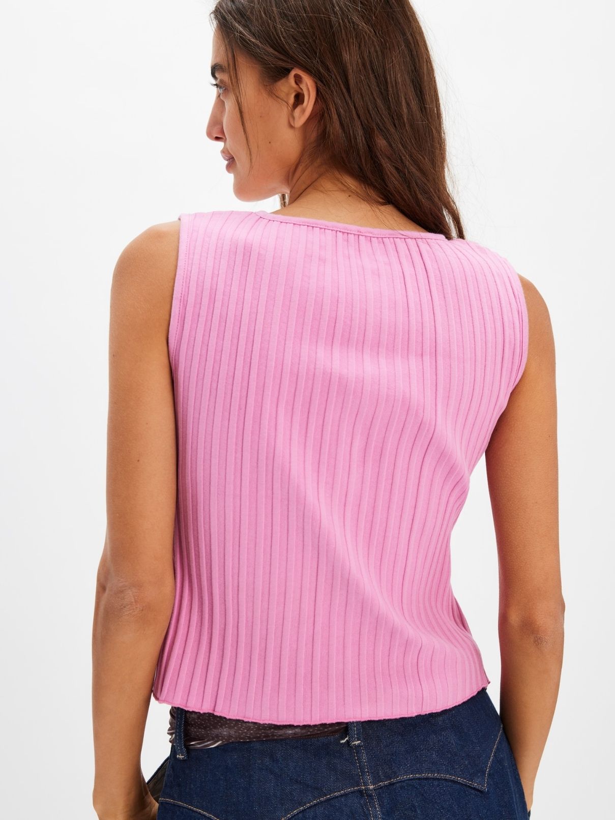 Free People Tilly Vest in Pink Frost