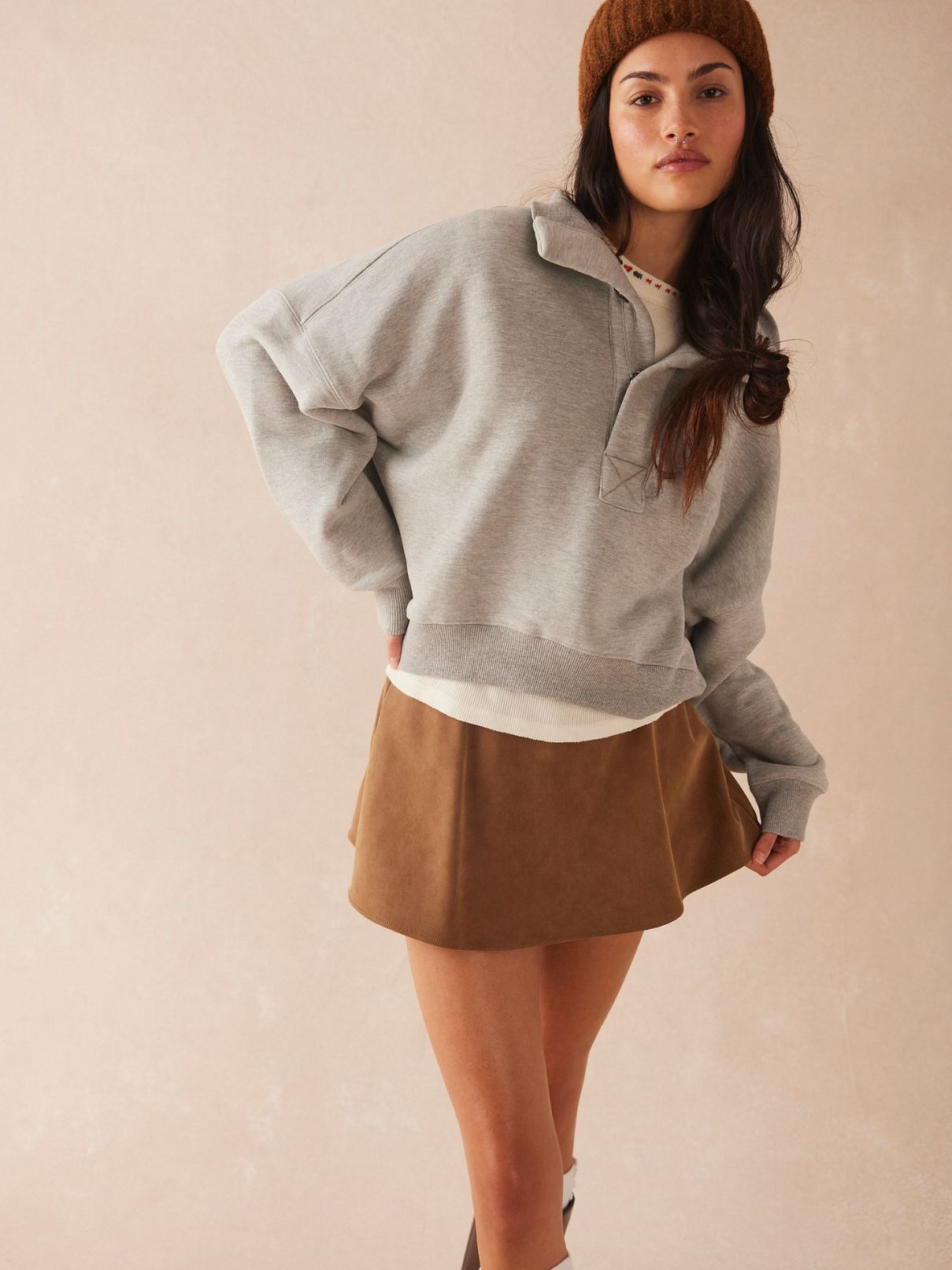 Free People Timeless Pullover in Heather Grey