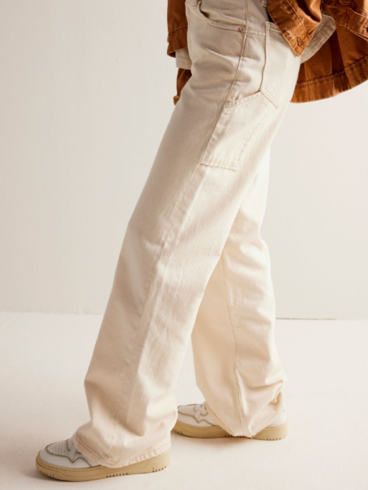 Free People Tinsley Baggie Hi Rise in Ecru