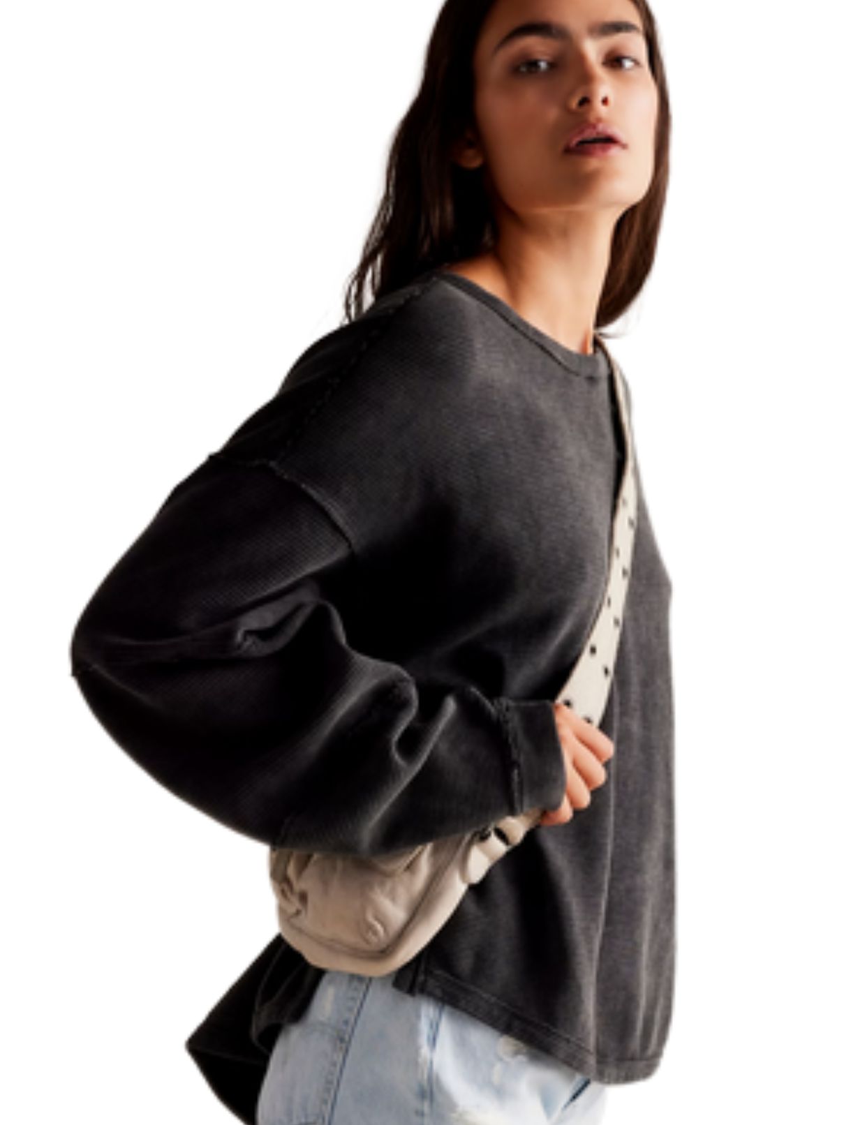 Free People Total Eclipse Tee in Black