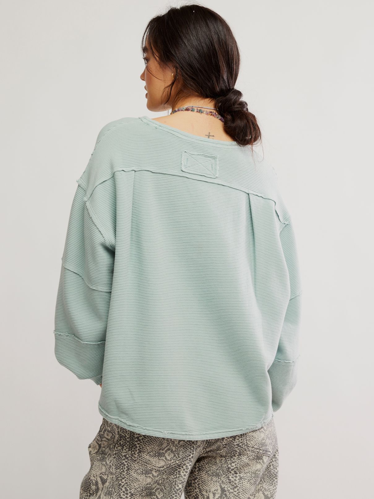 Free People Total Eclipse Tee in Polar Fog