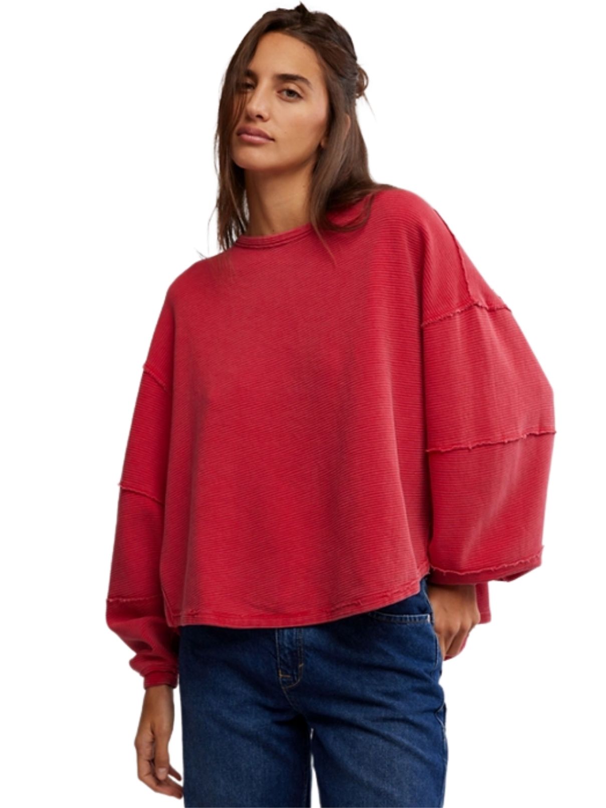 Free People Total Eclipse Tee in Strawberry