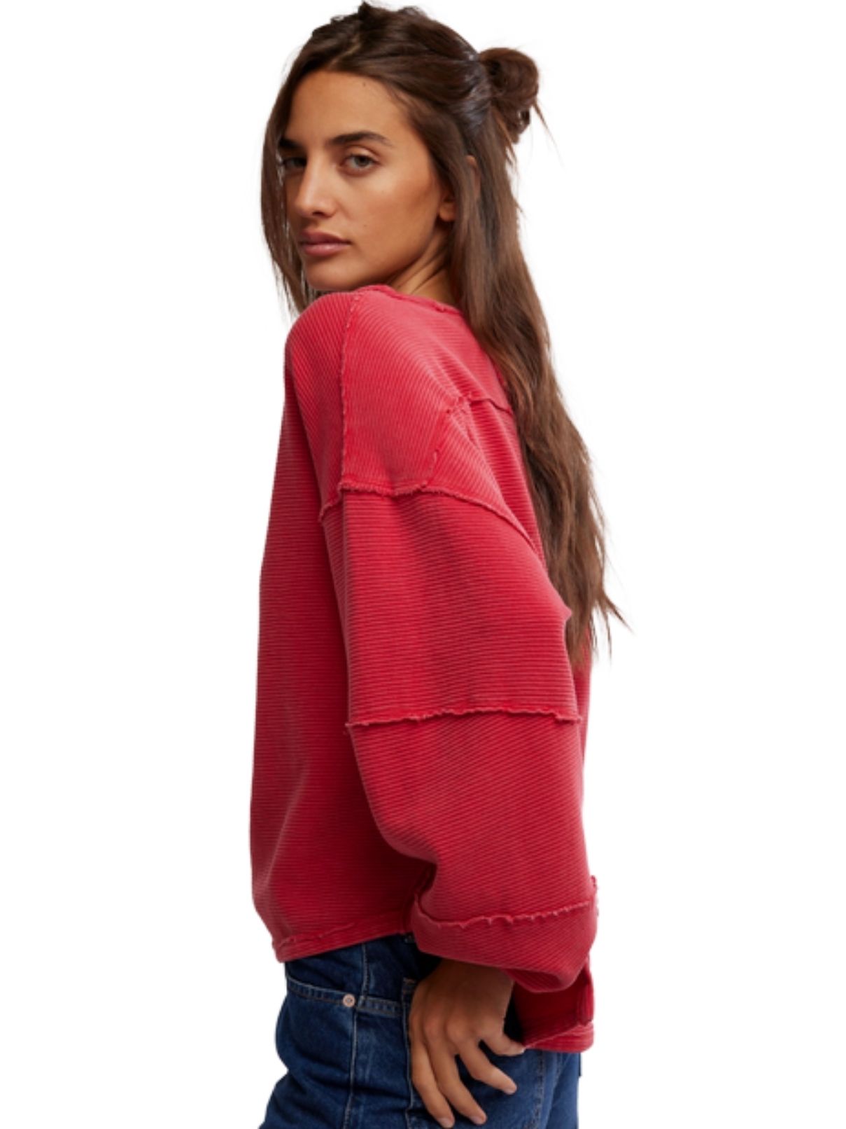 Free People Total Eclipse Tee in Strawberry